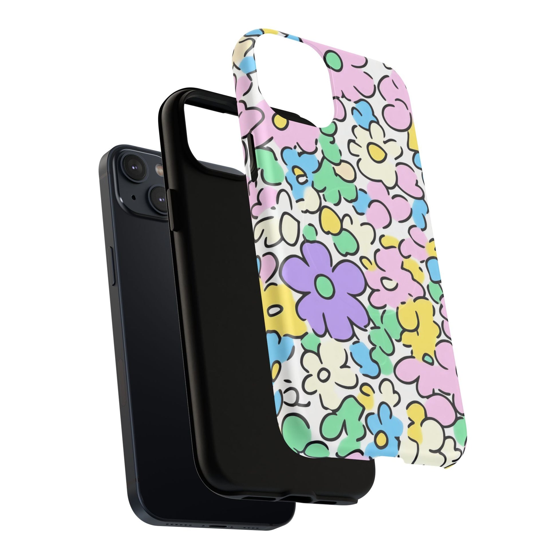 Colorful Floral MagSafe Phone Case, Artsulli - Art is Long, Life is Short, Phone Case, , , , , , , 