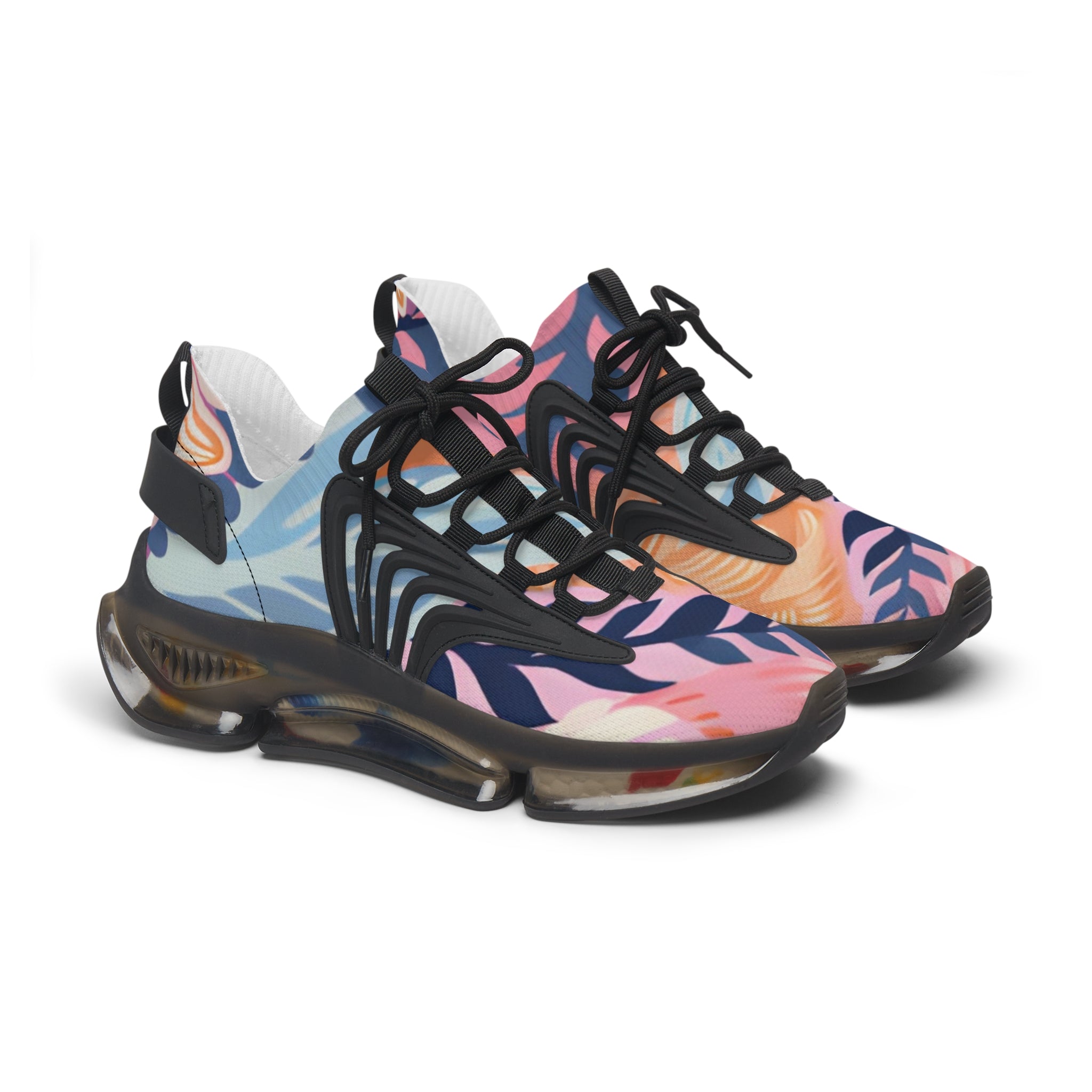 Colorful Floral Mesh Sneakers, Artsulli - Art is Long, Life is Short, Shoes, Color, Black sole, Size, US 5.5, , , 32105290224142990302