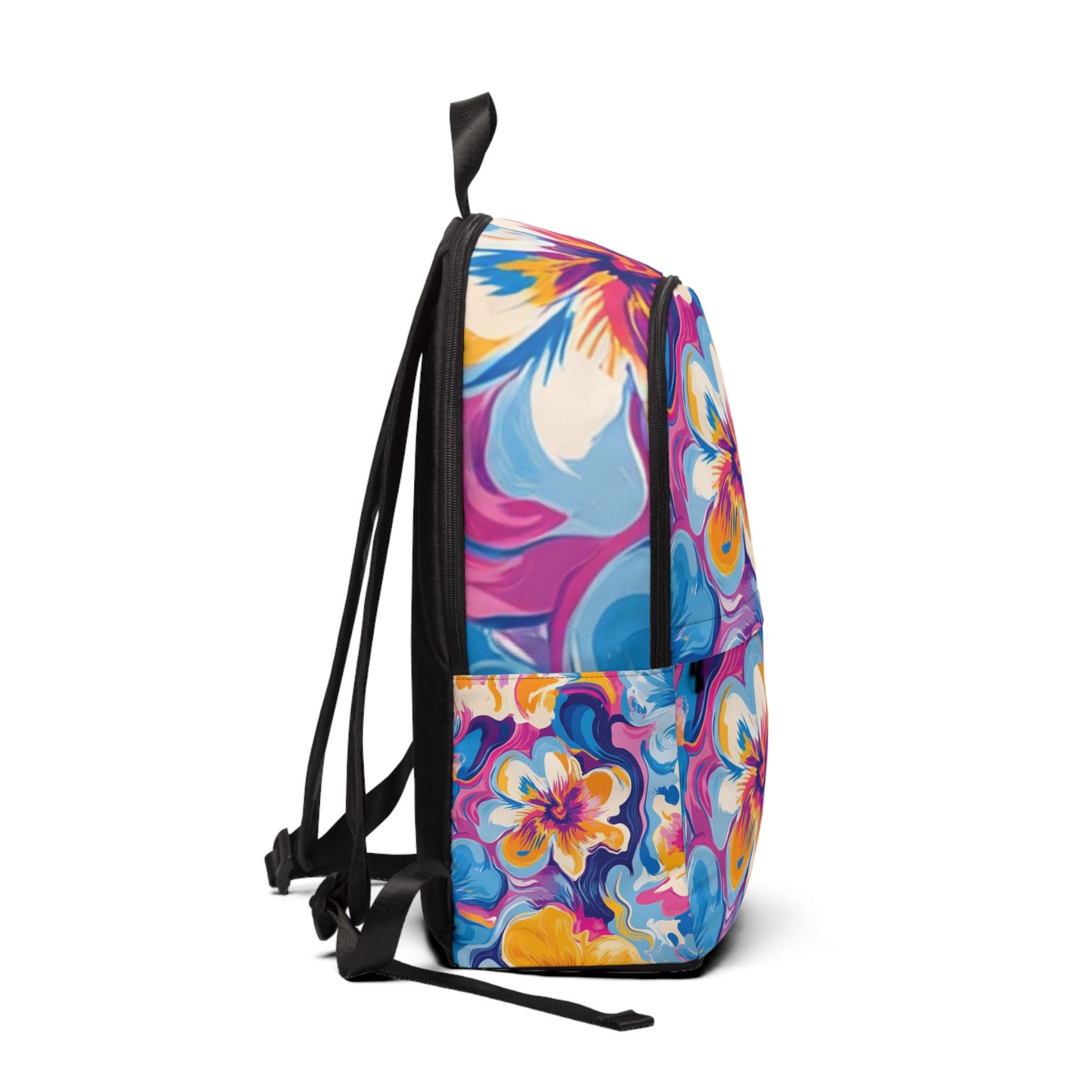Colorful Floral Pattern Backpack, Artsulli - Art is Long, Life is Short, Bags, , , , , , , 