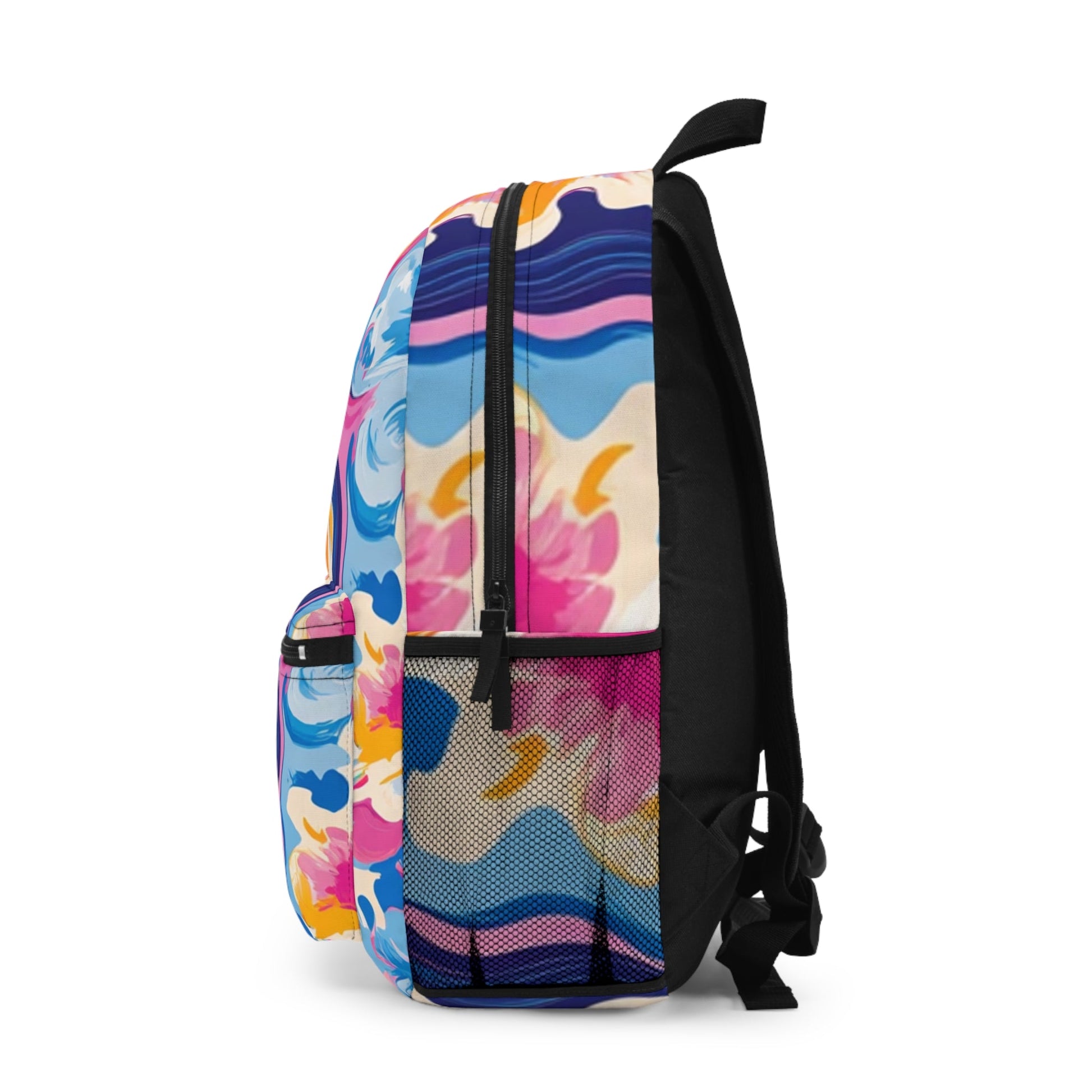 Colorful Floral Pattern Backpack, Artsulli - Art is Long, Life is Short, Bags, , , , , , , 
