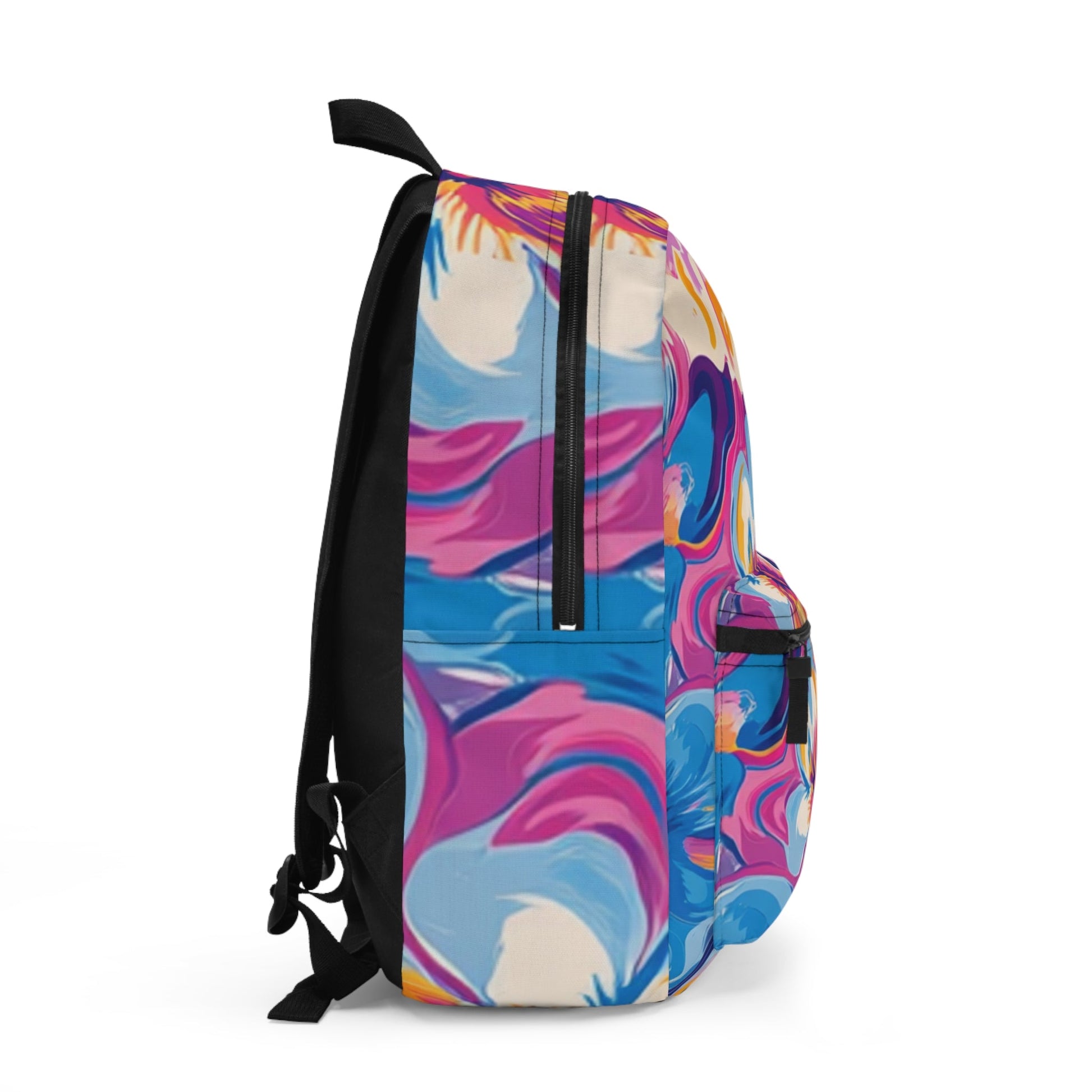 Colorful Floral Pattern Backpack, Artsulli - Art is Long, Life is Short, Bags, , , , , , , 