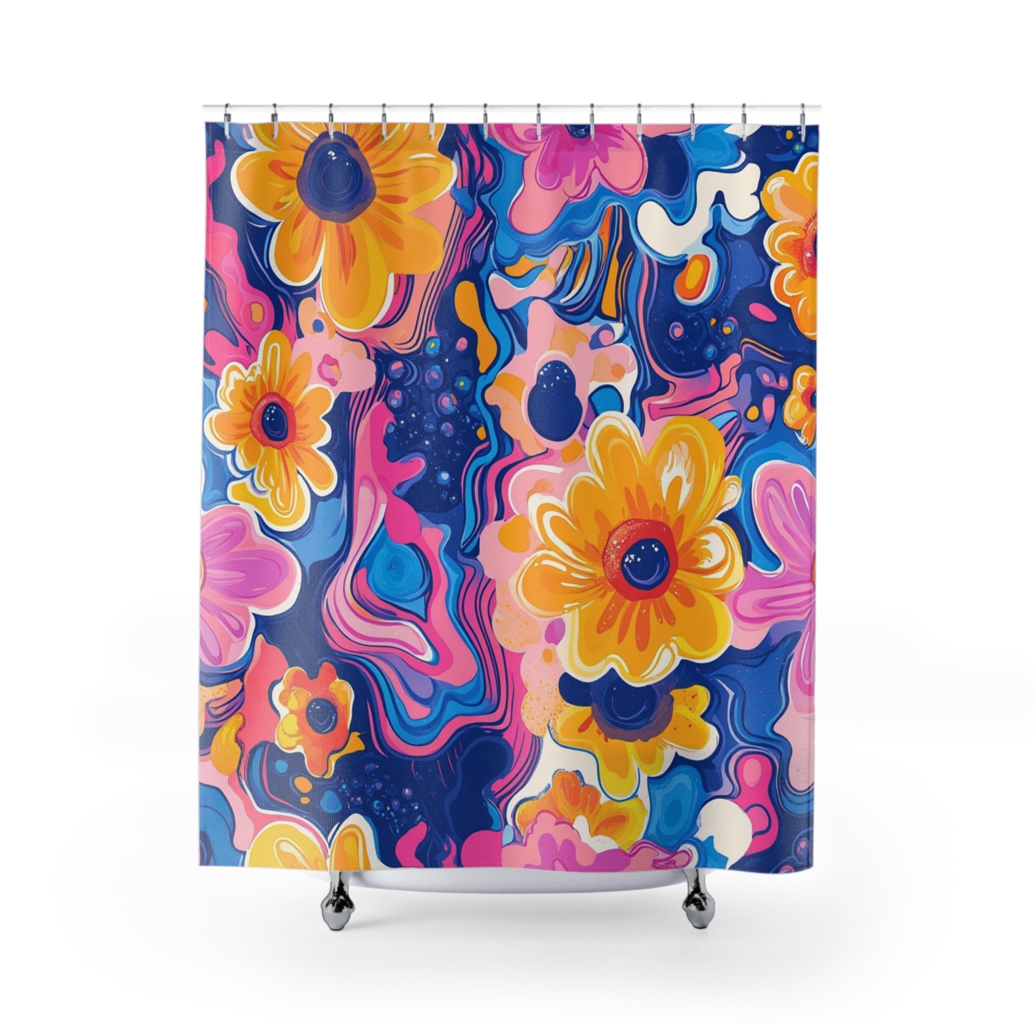 Printify Colorful Floral Pattern Shower Curtain 2025