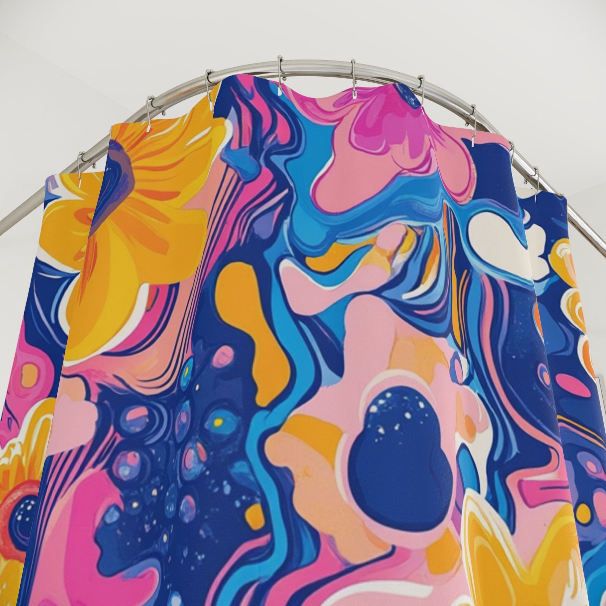 Colorful Floral Pattern Shower Curtain, Artsulli - Art is Long, Life is Short, Home Decor, , , , , , , 