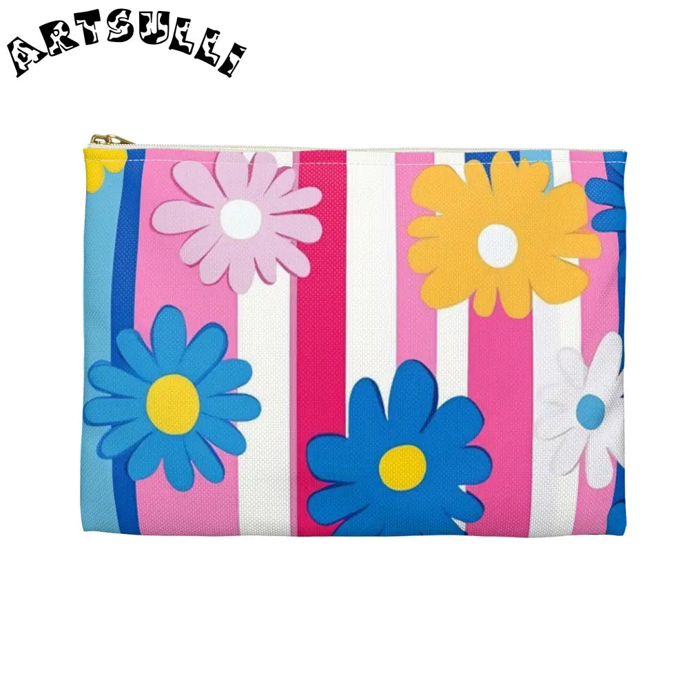 Colorful Floral Pouches Excellent Pencil Cases, Artsulli - Art is Long, Life is Short, Bags, , , , , , , 