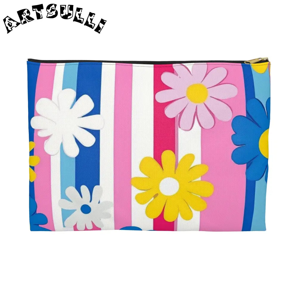 Colorful Floral Pouches Excellent Pencil Cases, Artsulli - Art is Long, Life is Short, Bags, Size, Large, Color, Black zipper, , , 55119817126735