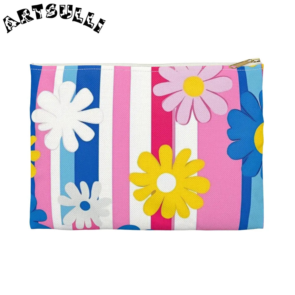 Colorful Floral Pouches Excellent Pencil Cases, Artsulli - Art is Long, Life is Short, Bags, Size, Small, Color, White zipper, , , 55122179411938
