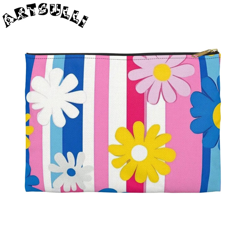 Colorful Floral Pouches Excellent Pencil Cases, Artsulli - Art is Long, Life is Short, Bags, Size, Small, Color, Black zipper, , , 55136725107881