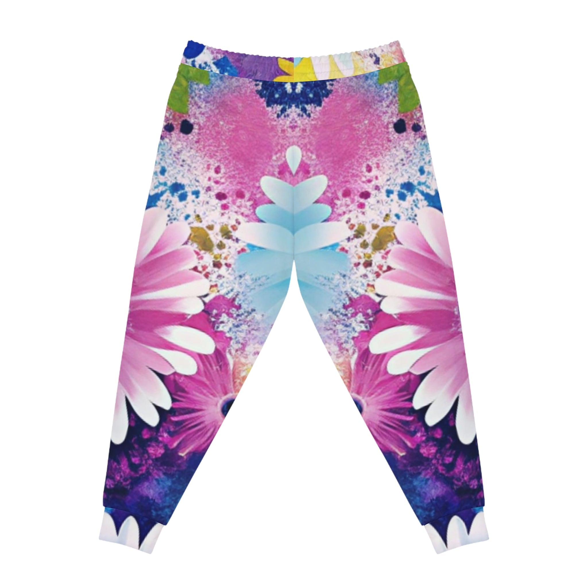 Colorful Floral Print Joggers, Artsulli - Art is Long, Life is Short, All Over Prints, , , , , , , 