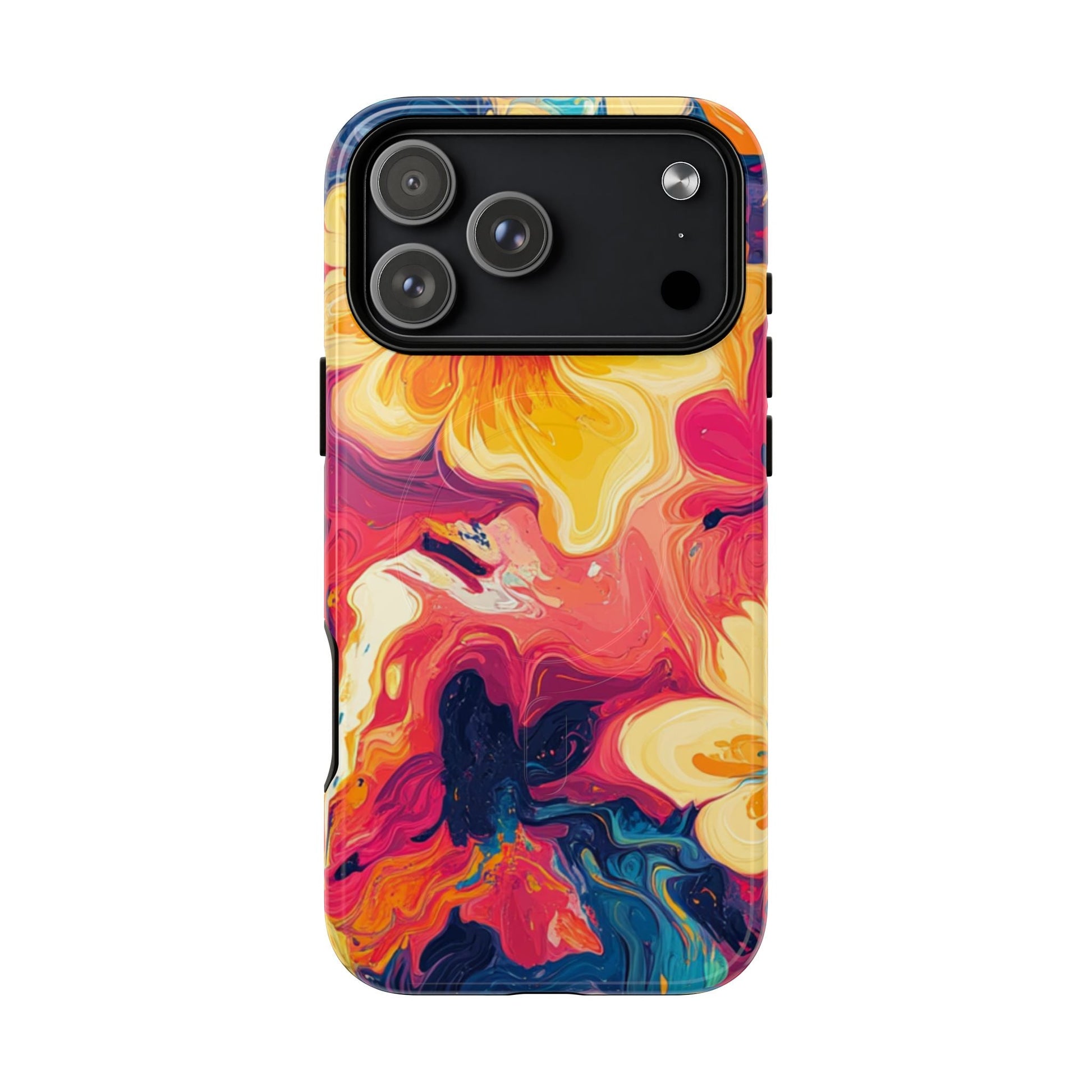 Colorful Floral Swirl MagSafe Phone Case, Artsulli - Art is Long, Life is Short, Phone Case, Size, iPhone 17 Pro Max, Surface, Glossy, , , 11683192814880672696