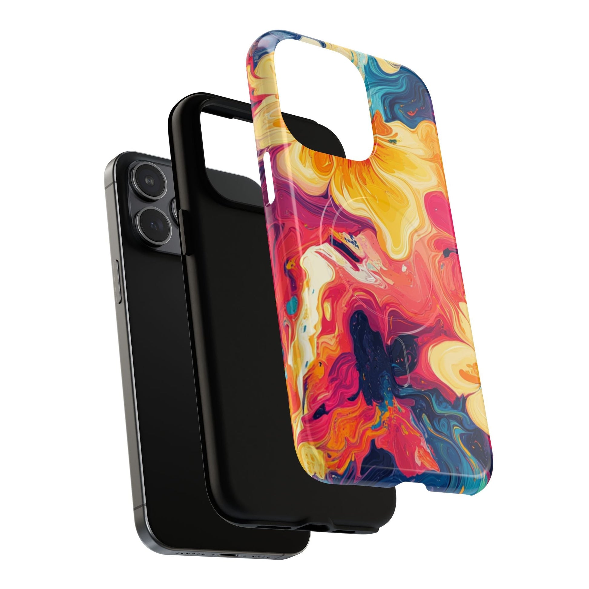 Colorful Floral Swirl MagSafe Phone Case, Artsulli - Art is Long, Life is Short, Phone Case, , , , , , , 