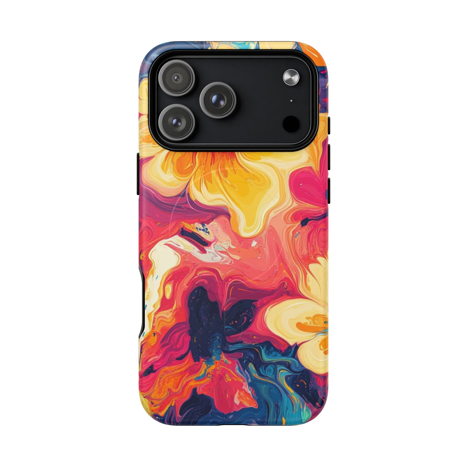 Colorful Floral Swirl MagSafe Phone Case, Artsulli - Art is Long, Life is Short, Phone Case, Size, iPhone 17 Pro Max, Surface, Matte, , , 49303464729000554757