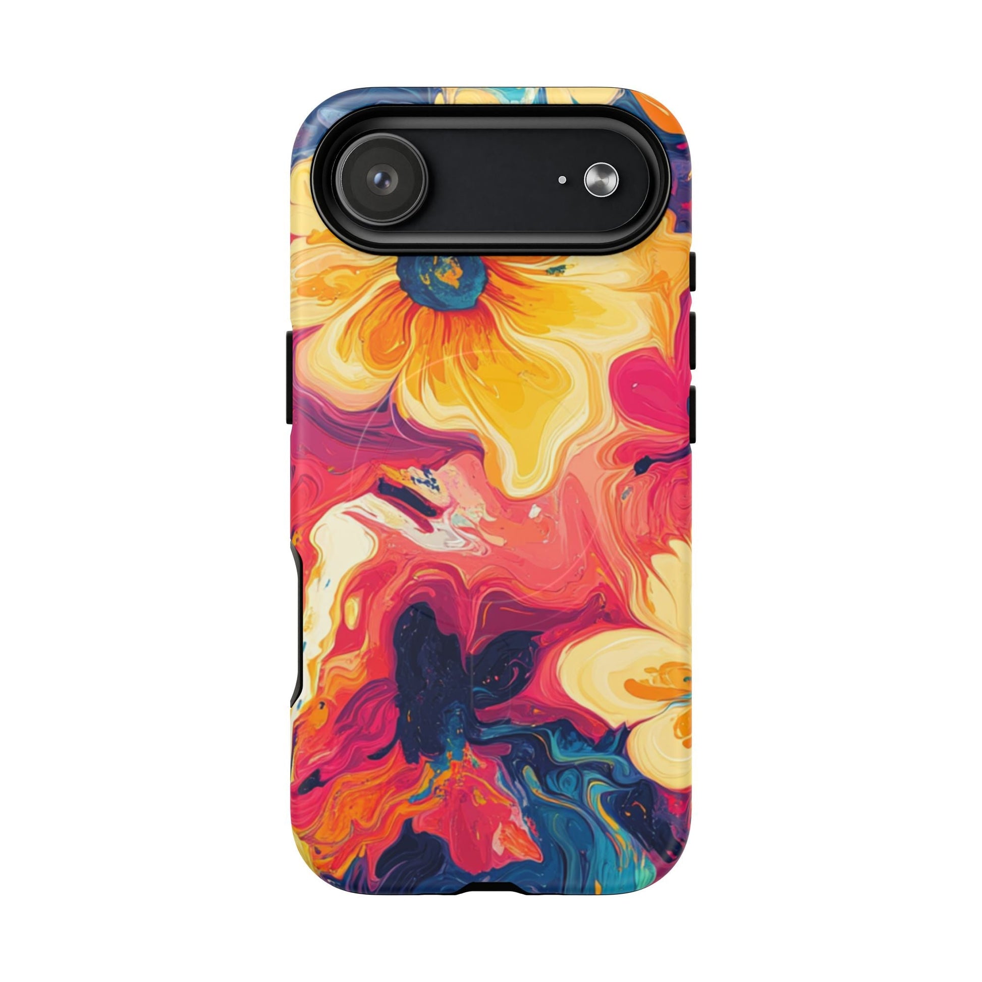Colorful Floral Swirl MagSafe Phone Case, Artsulli - Art is Long, Life is Short, Phone Case, Size, iPhone 17 Air, Surface, Matte, , , 42959272353735534487