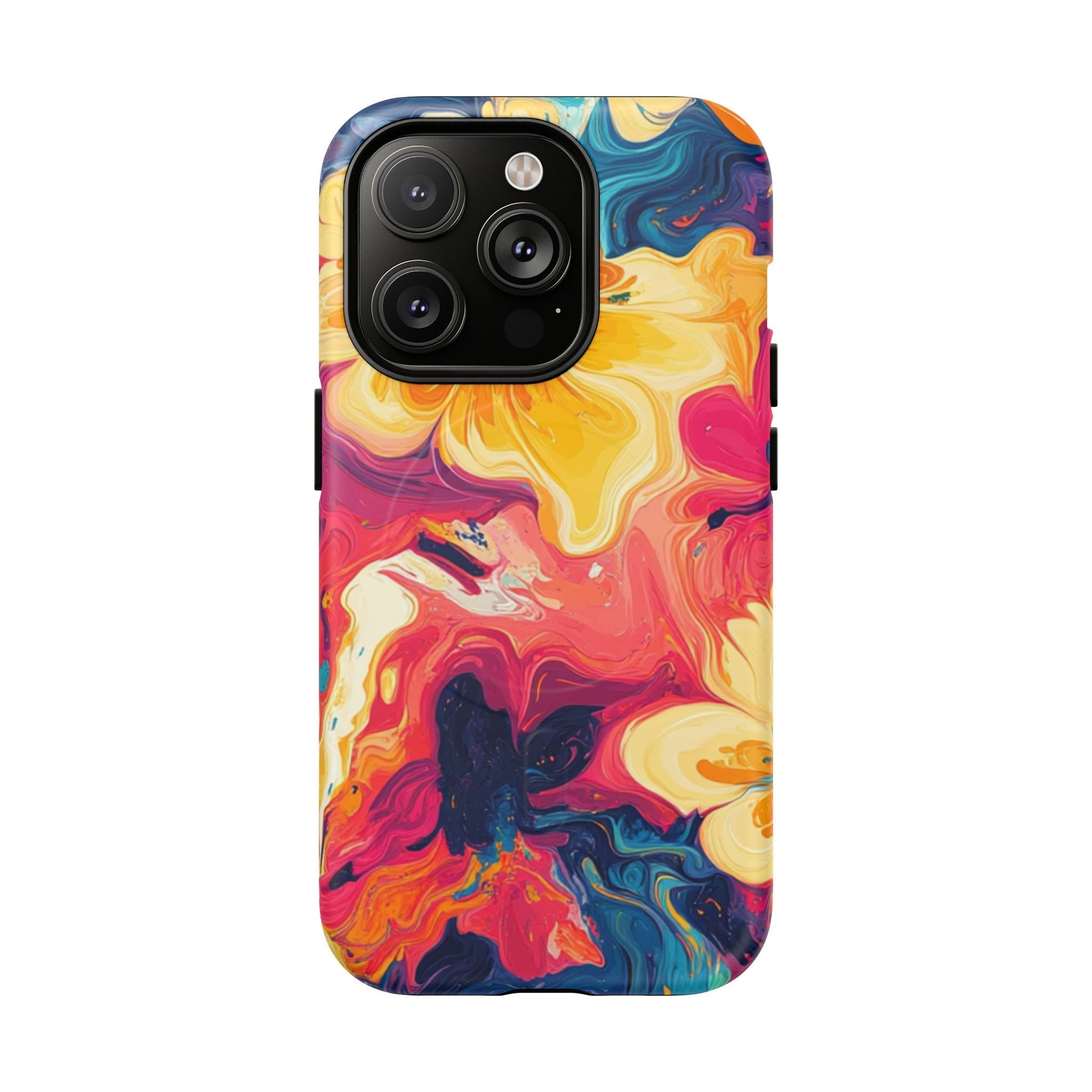 Colorful Floral Swirl MagSafe Phone Case, Artsulli - Art is Long, Life is Short, Phone Case, Size, iPhone 14 Pro, Surface, Matte, , , 16480192000284002483