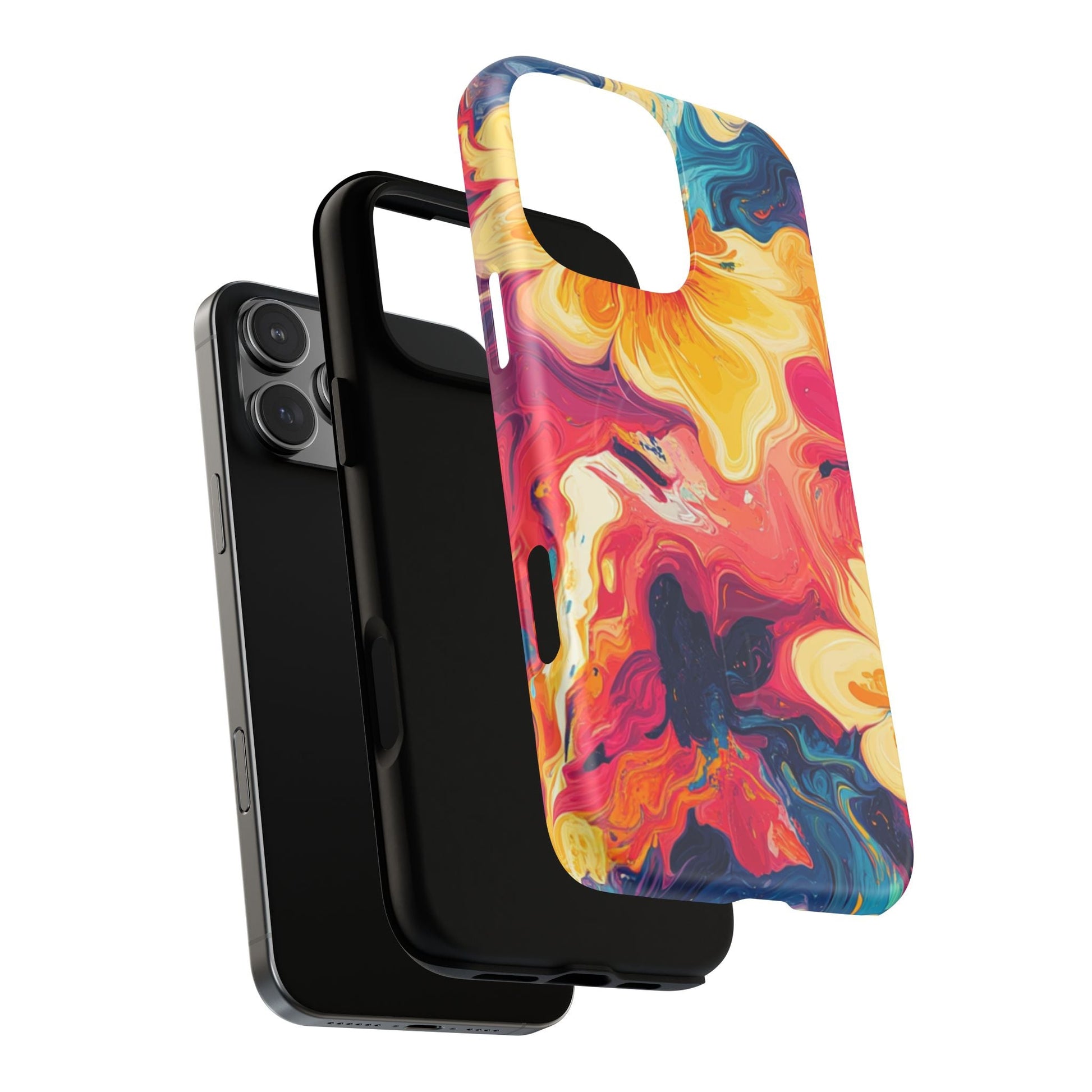 Colorful Floral Swirl MagSafe Phone Case, Artsulli - Art is Long, Life is Short, Phone Case, , , , , , , 