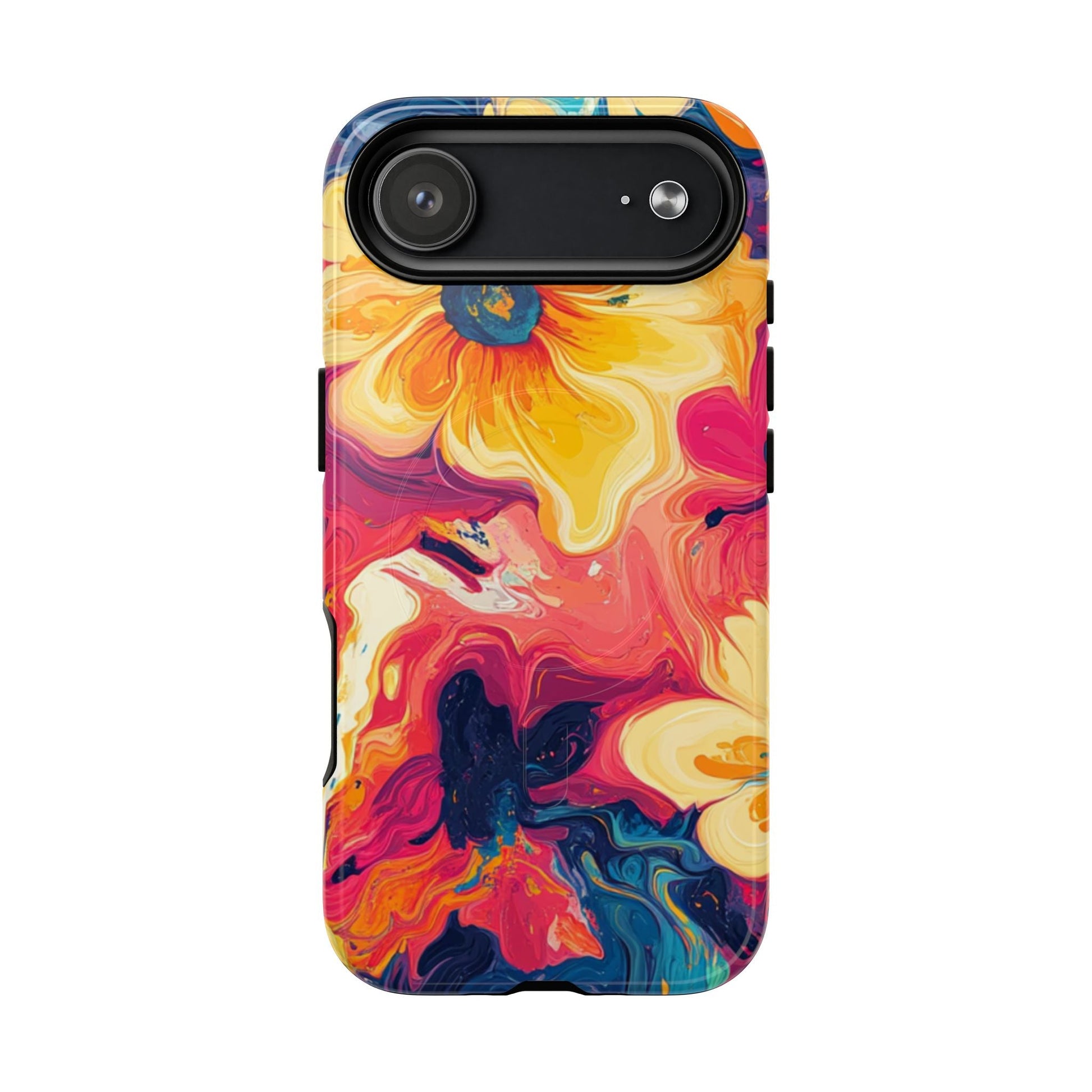 Colorful Floral Swirl MagSafe Phone Case, Artsulli - Art is Long, Life is Short, Phone Case, Size, iPhone 17 Air, Surface, Glossy, , , 32726920741058828635