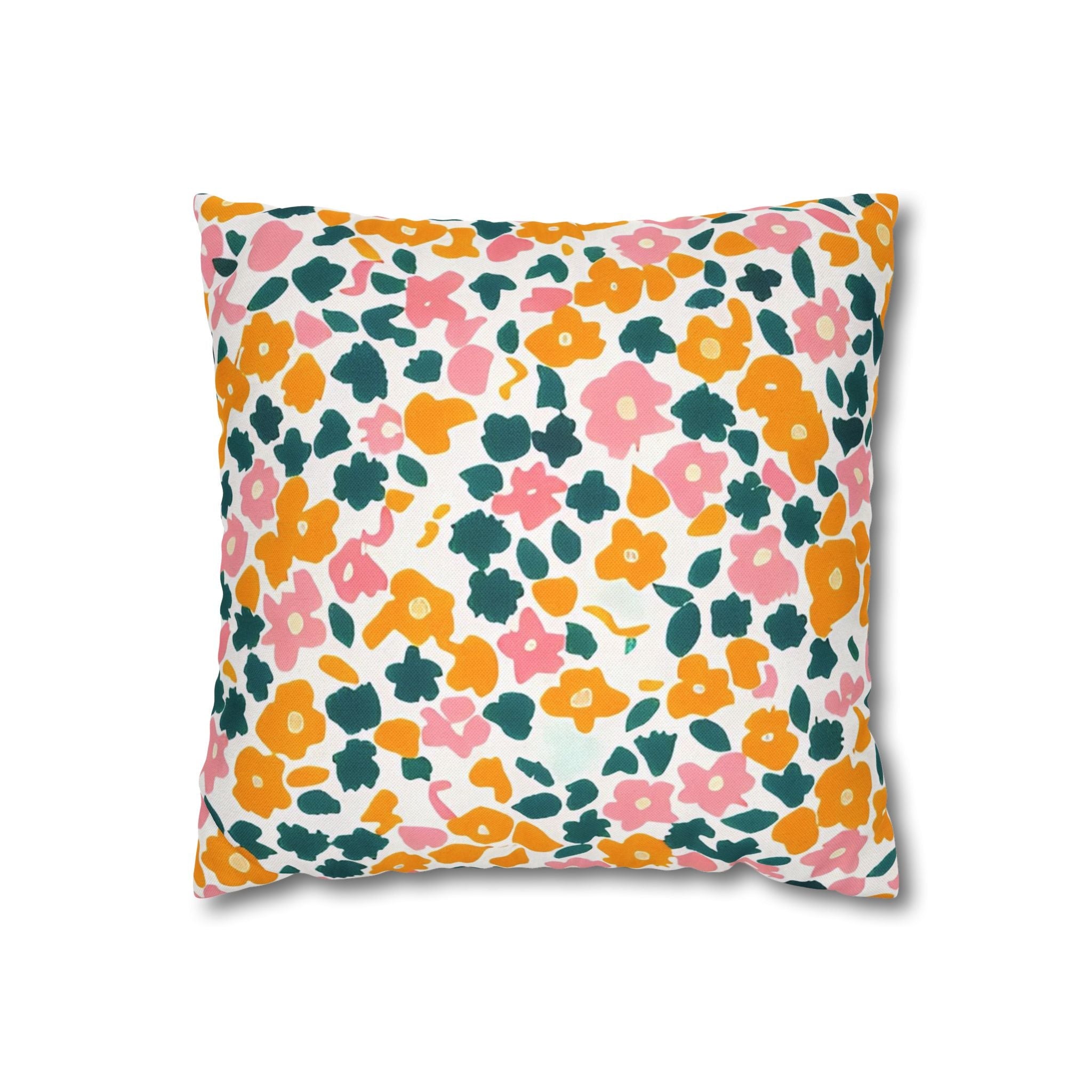 Printify Colorful Floral Throw Pillow 2025