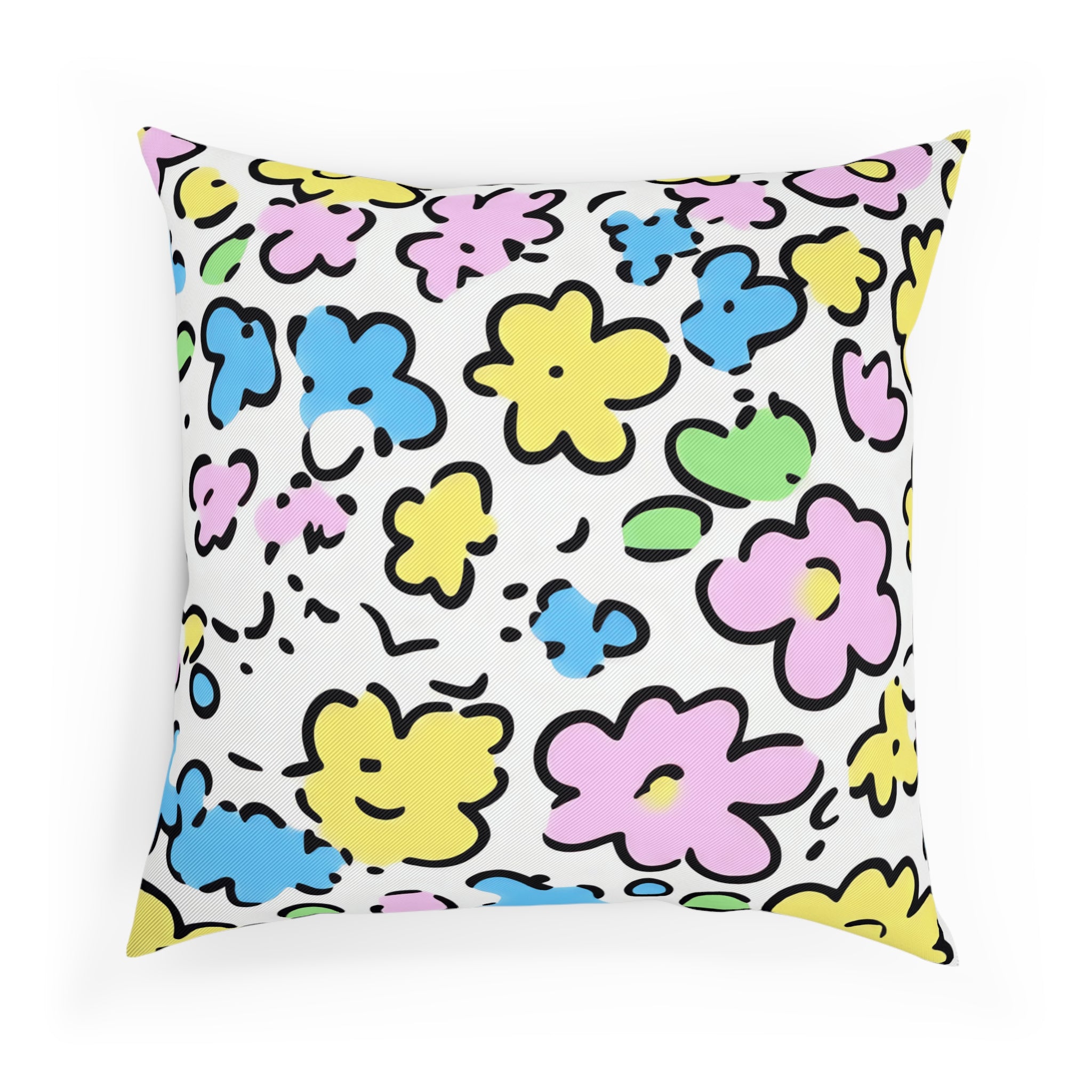 Colorful Floral Throw Pillow, Artsulli - Art is Long, Life is Short, Home Decor, , , , , , , 