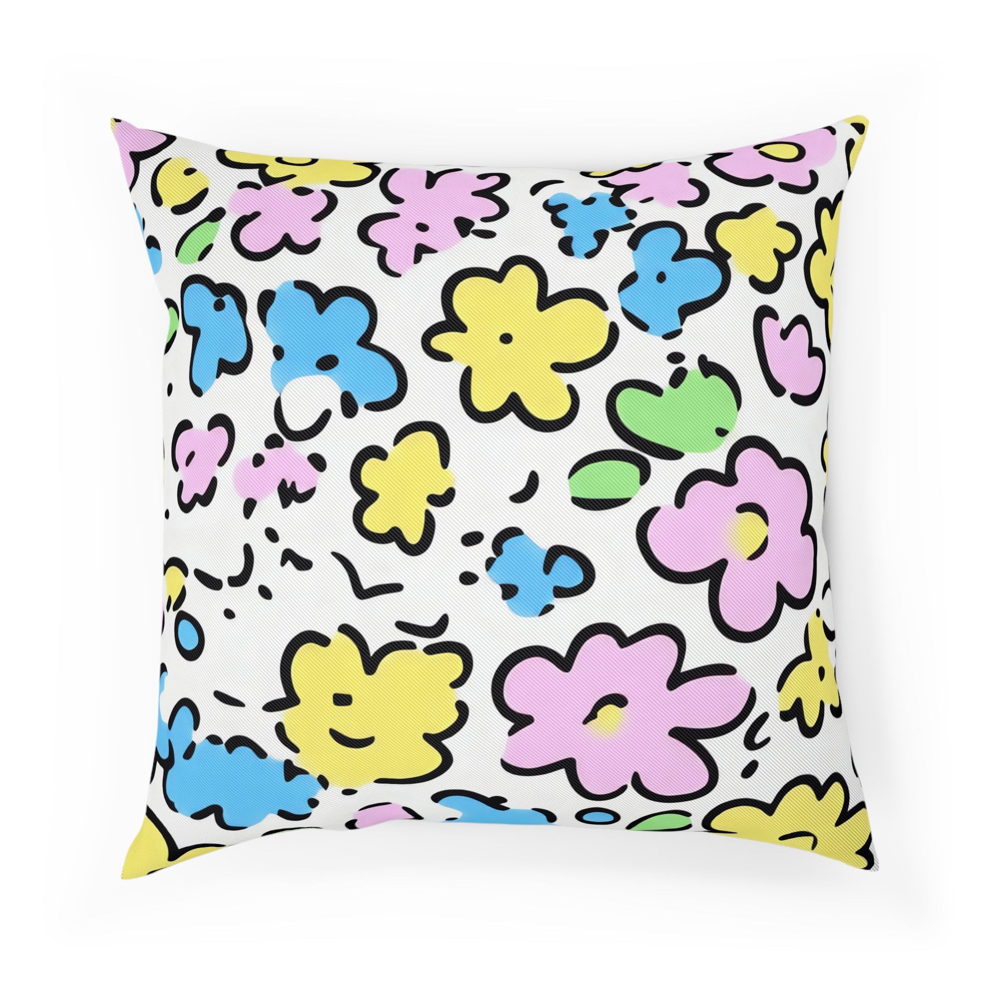 Colorful Floral Throw Pillow, Artsulli - Art is Long, Life is Short, Home Decor, Size, 18.1" × 18.1", , , , , 15092512740460254472