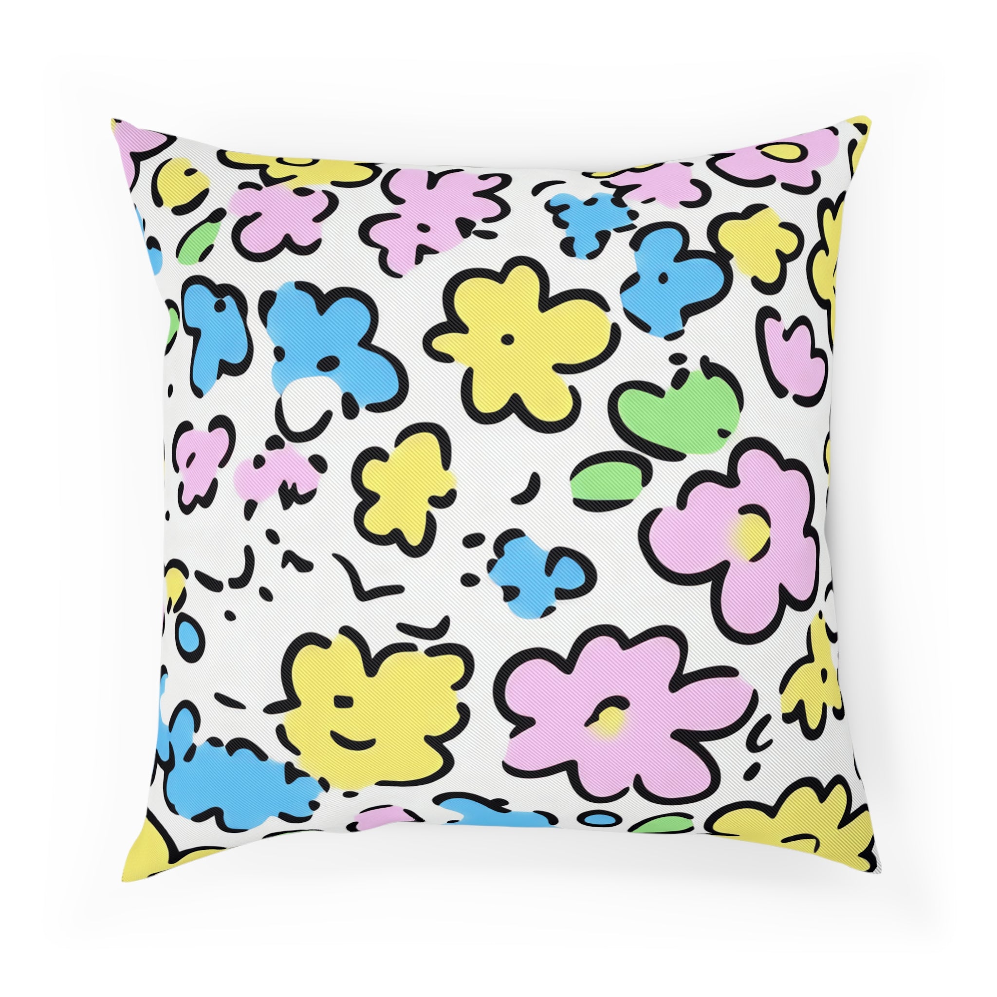 Colorful Floral Throw Pillow, Artsulli - Art is Long, Life is Short, Home Decor, Size, 18.1" × 18.1", , , , , 15092512740460254472