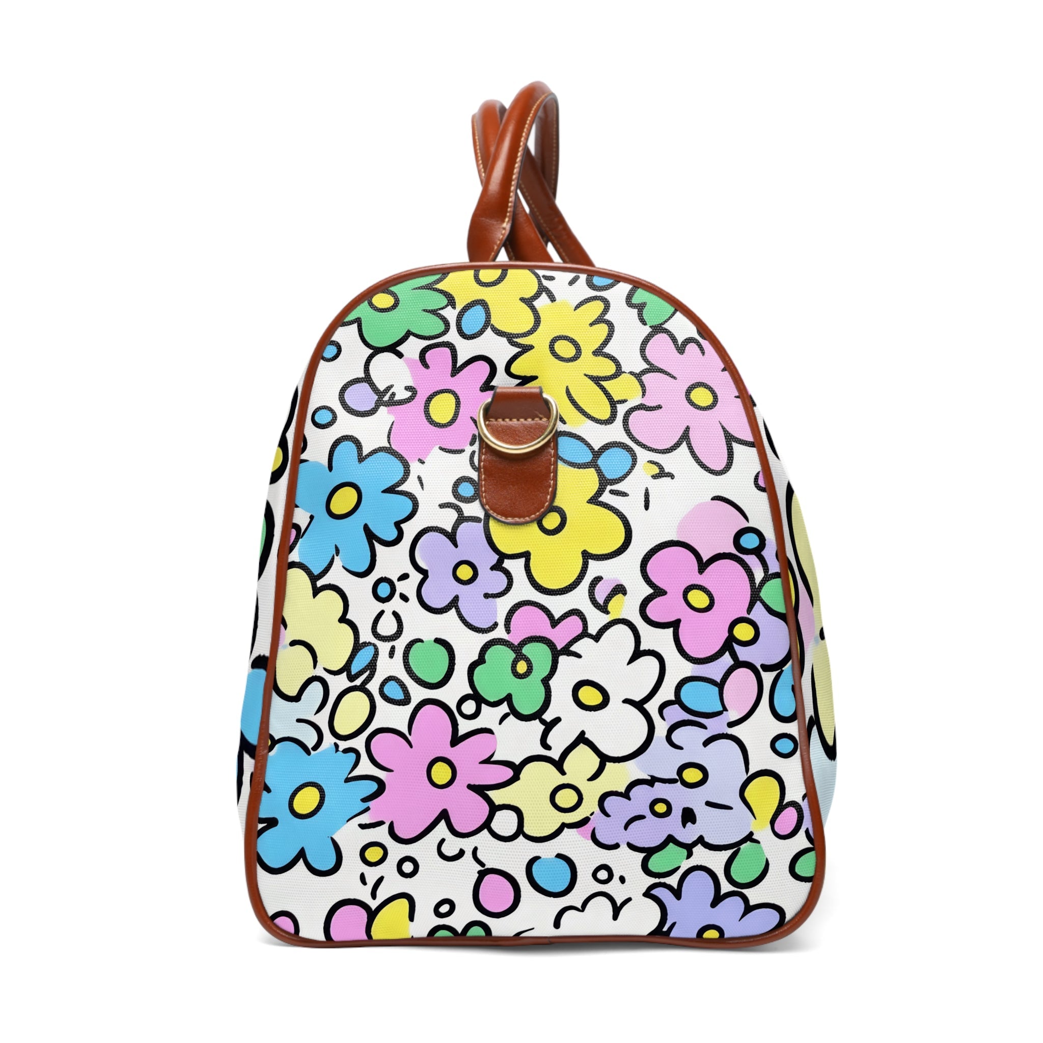 Colorful Floral Waterproof Travel Bag, Artsulli - Art is Long, Life is Short, Bags, , , , , , , 