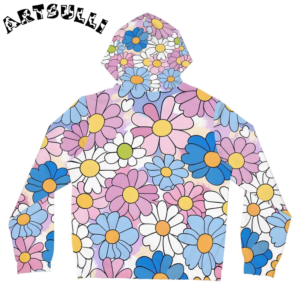 JAKKOUTTHEBXX Colorful Floral Women’s Zip Hoodie 2025