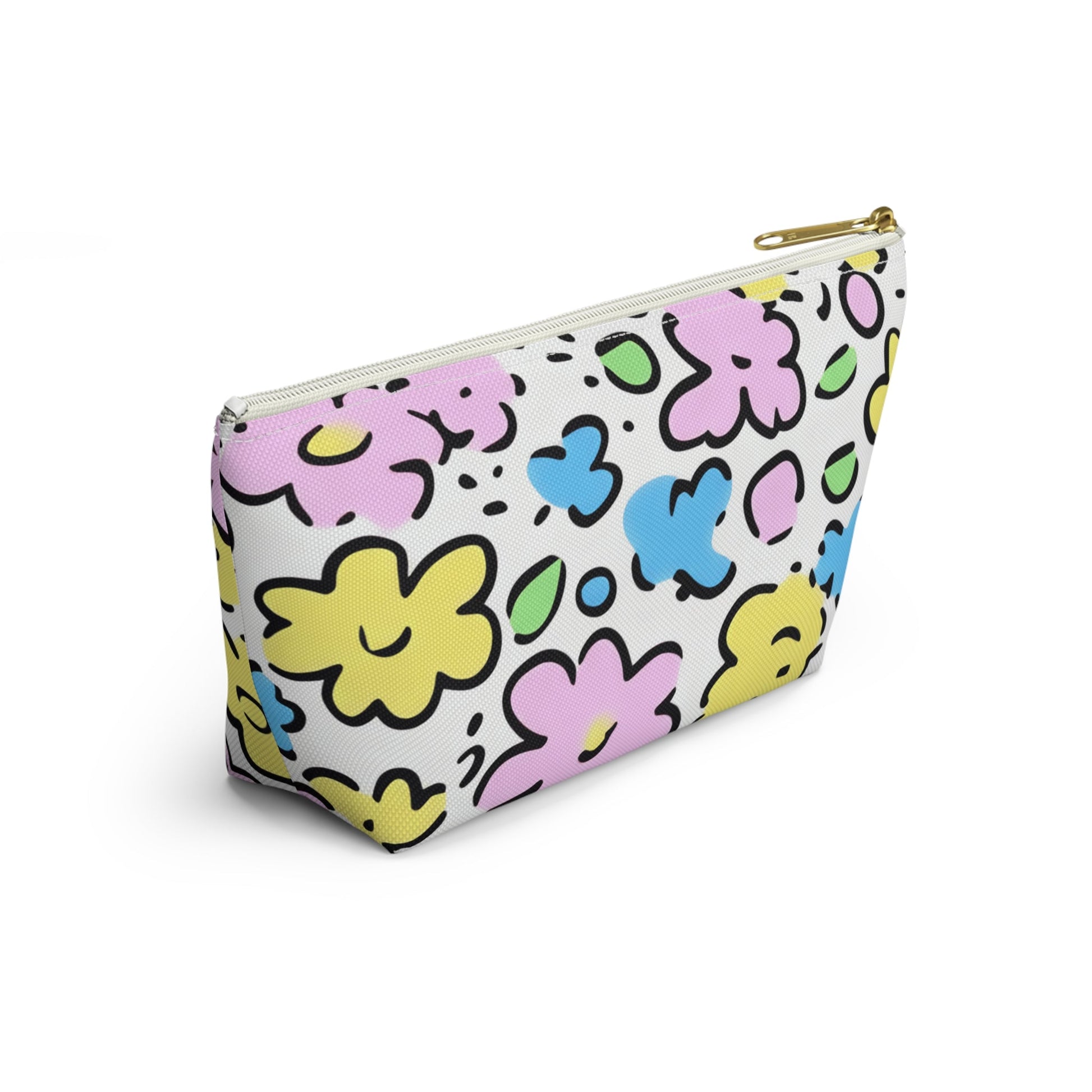Colorful Floral Zipper Pouch, Artsulli - Art is Long, Life is Short, Bags, , , , , , , 