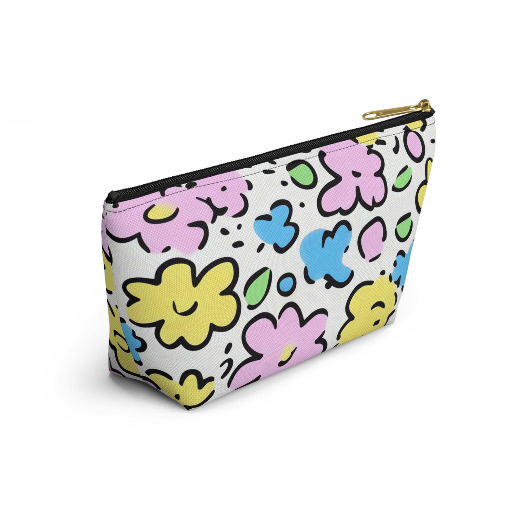 Colorful Floral Zipper Pouch, Artsulli - Art is Long, Life is Short, Bags, , , , , , , 