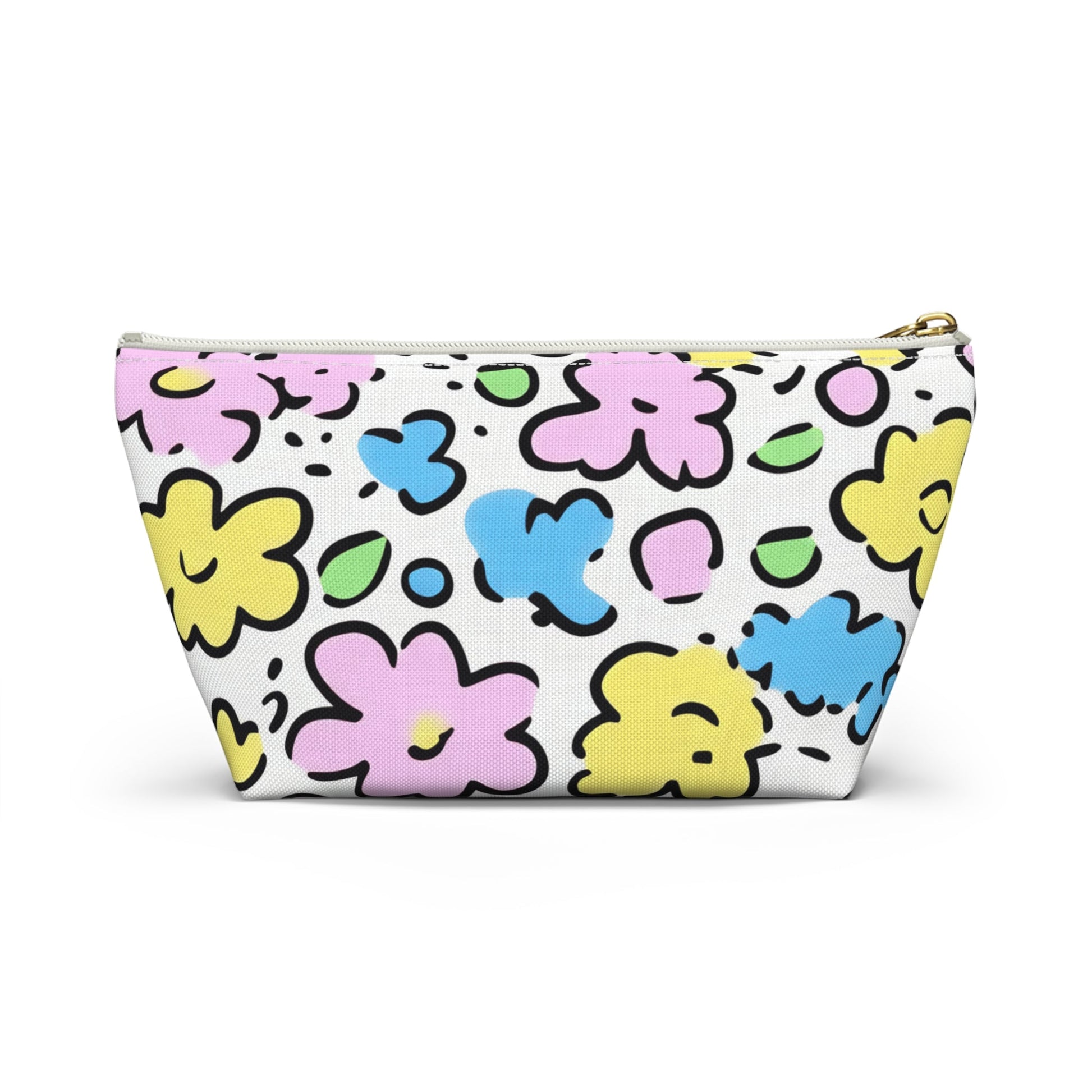 Colorful Floral Zipper Pouch, Artsulli - Art is Long, Life is Short, Bags, , , , , , , 