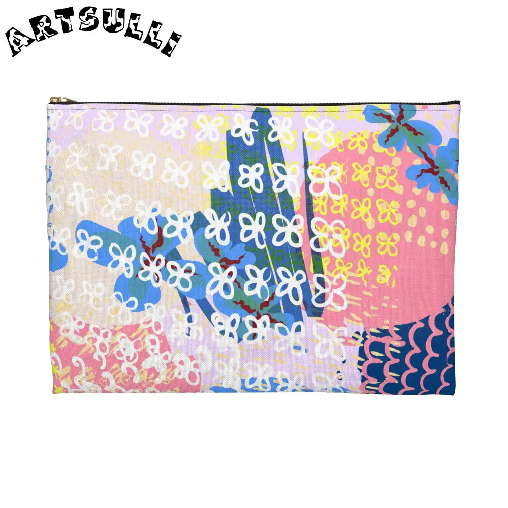 JAKKOUTTHEBXX Colorful Flowers x Doodles Flat Pouch 2025
