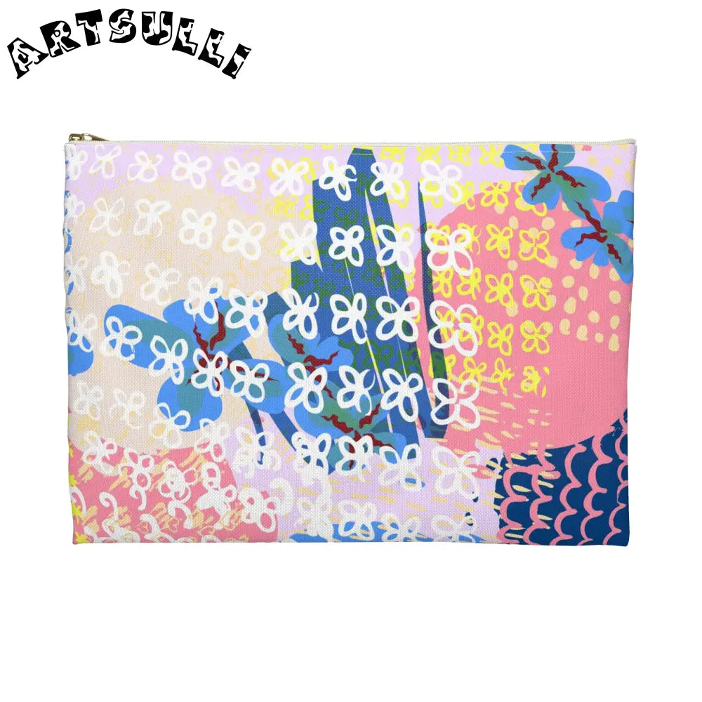 JAKKOUTTHEBXX Colorful Flowers x Doodles Flat Pouch 2025
