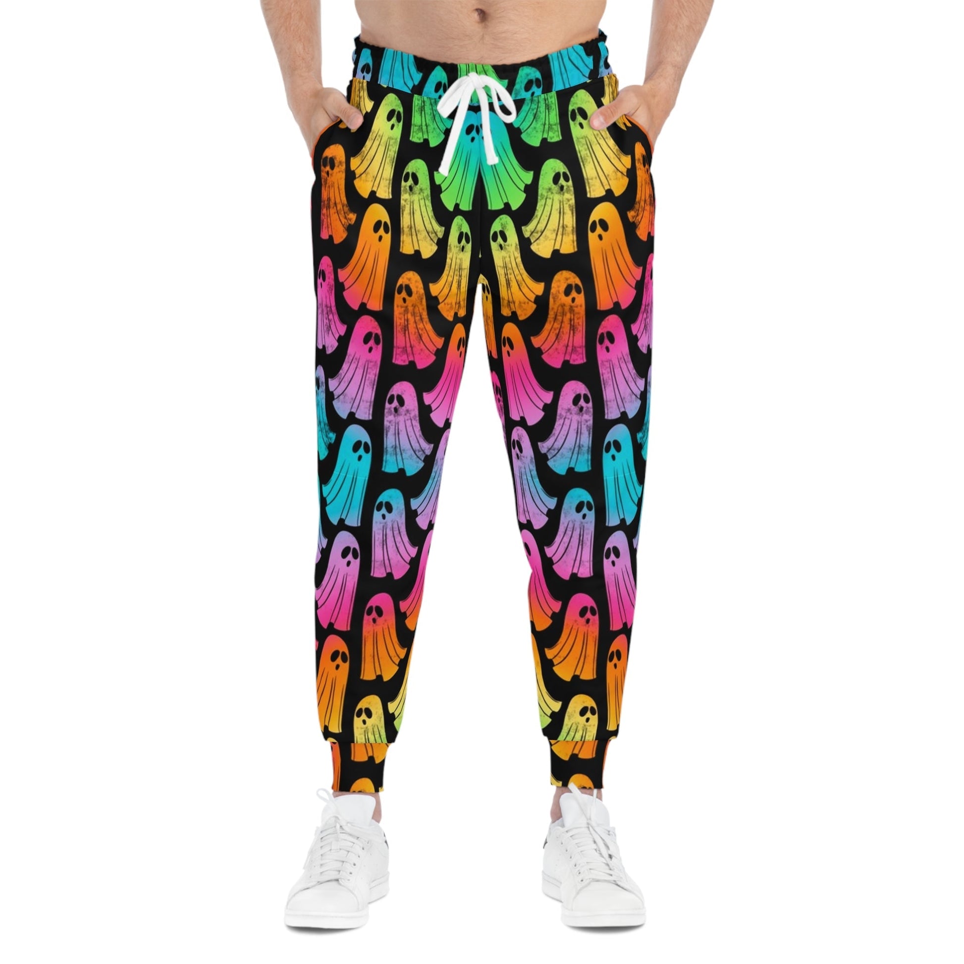 Colorful Ghost Joggers, Artsulli - Art is Long, Life is Short, All Over Prints, , , , , , , 