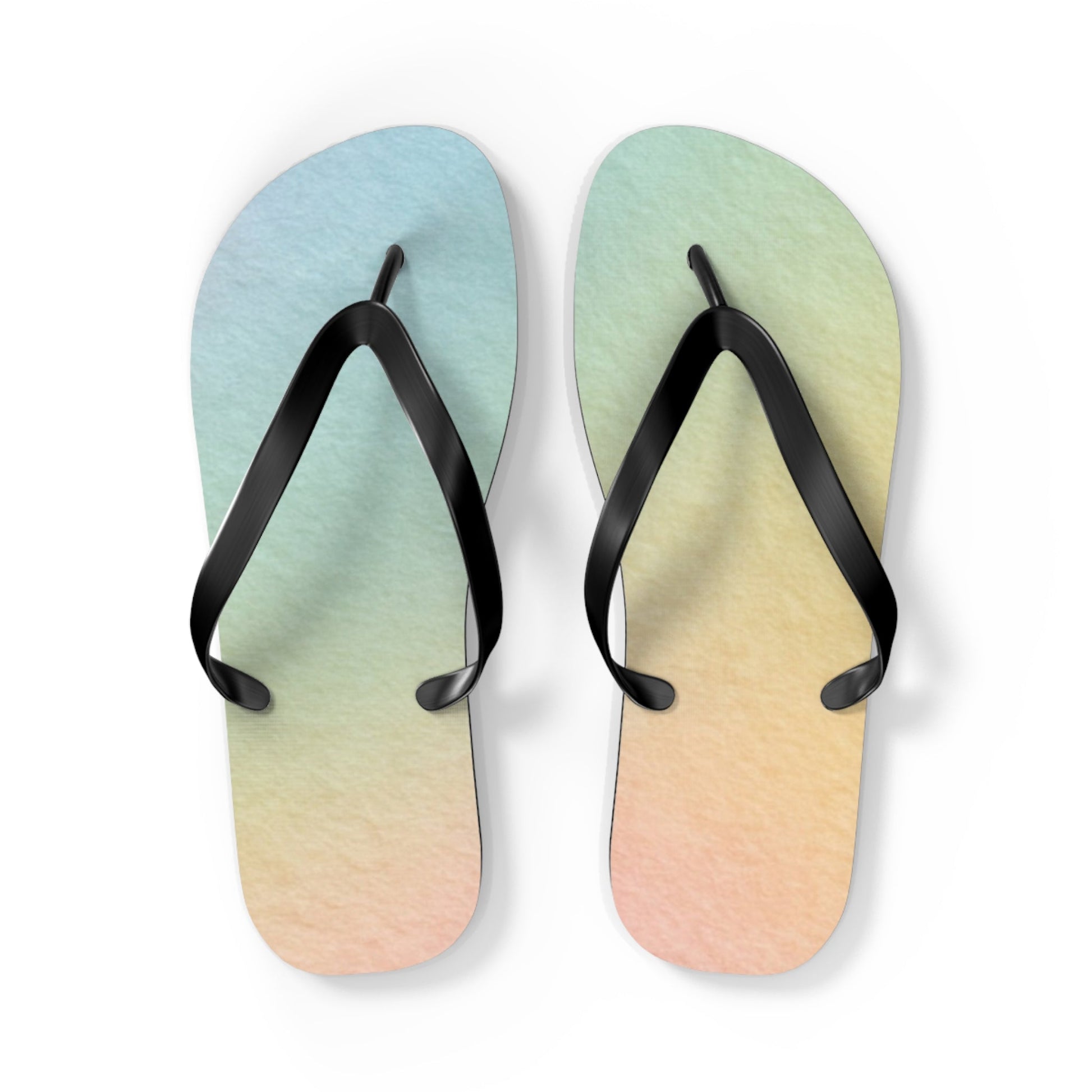 Colorful Gradient Flip Flops, Artsulli - Art is Long, Life is Short, Shoes, Size, L, Color, Black sole, , , 28814062640804322416