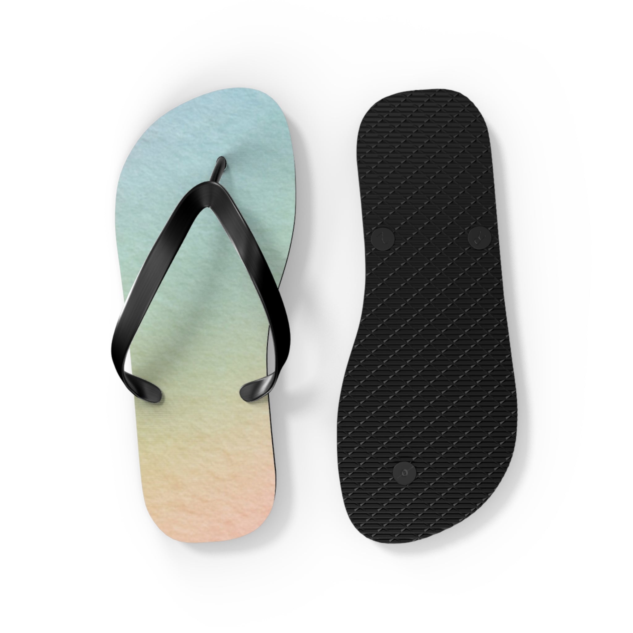 Colorful Gradient Flip Flops, Artsulli - Art is Long, Life is Short, Shoes, , , , , , , 