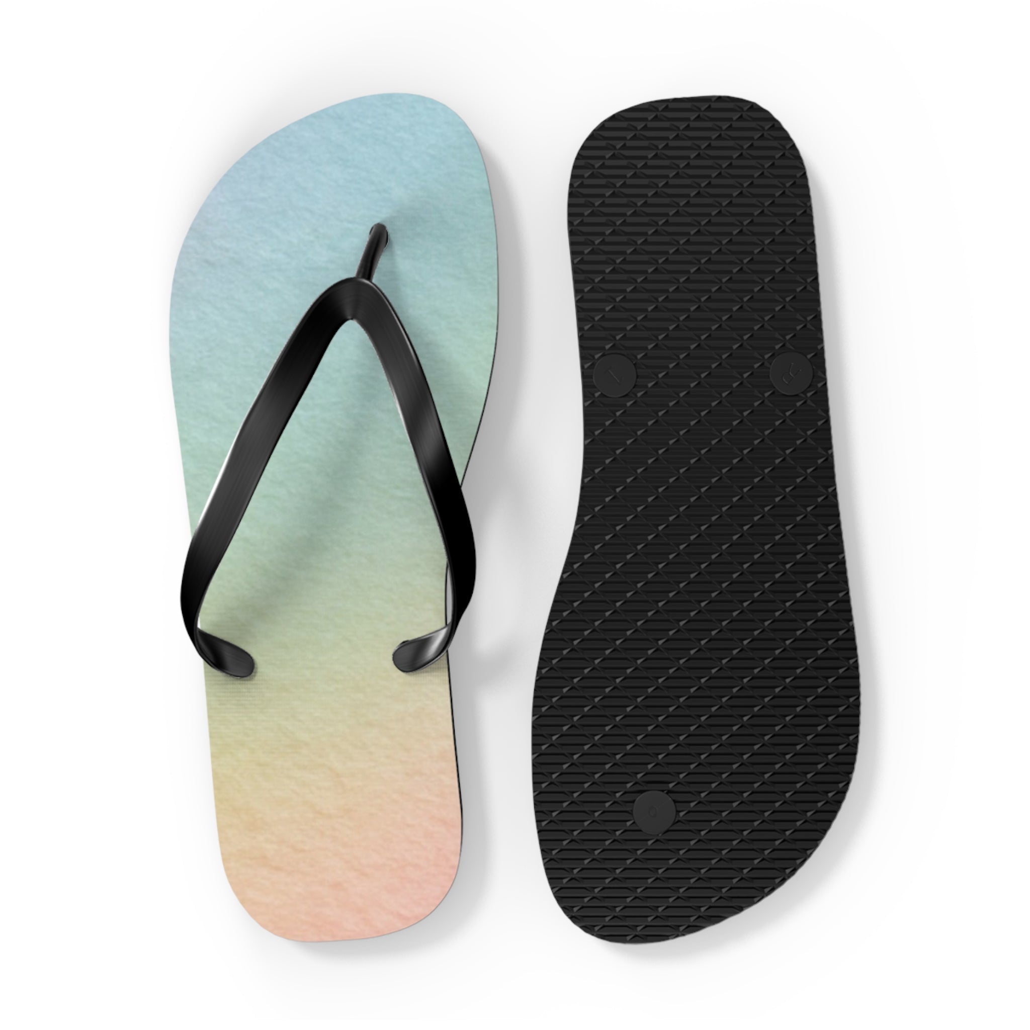 Colorful Gradient Flip Flops, Artsulli - Art is Long, Life is Short, Shoes, , , , , , , 