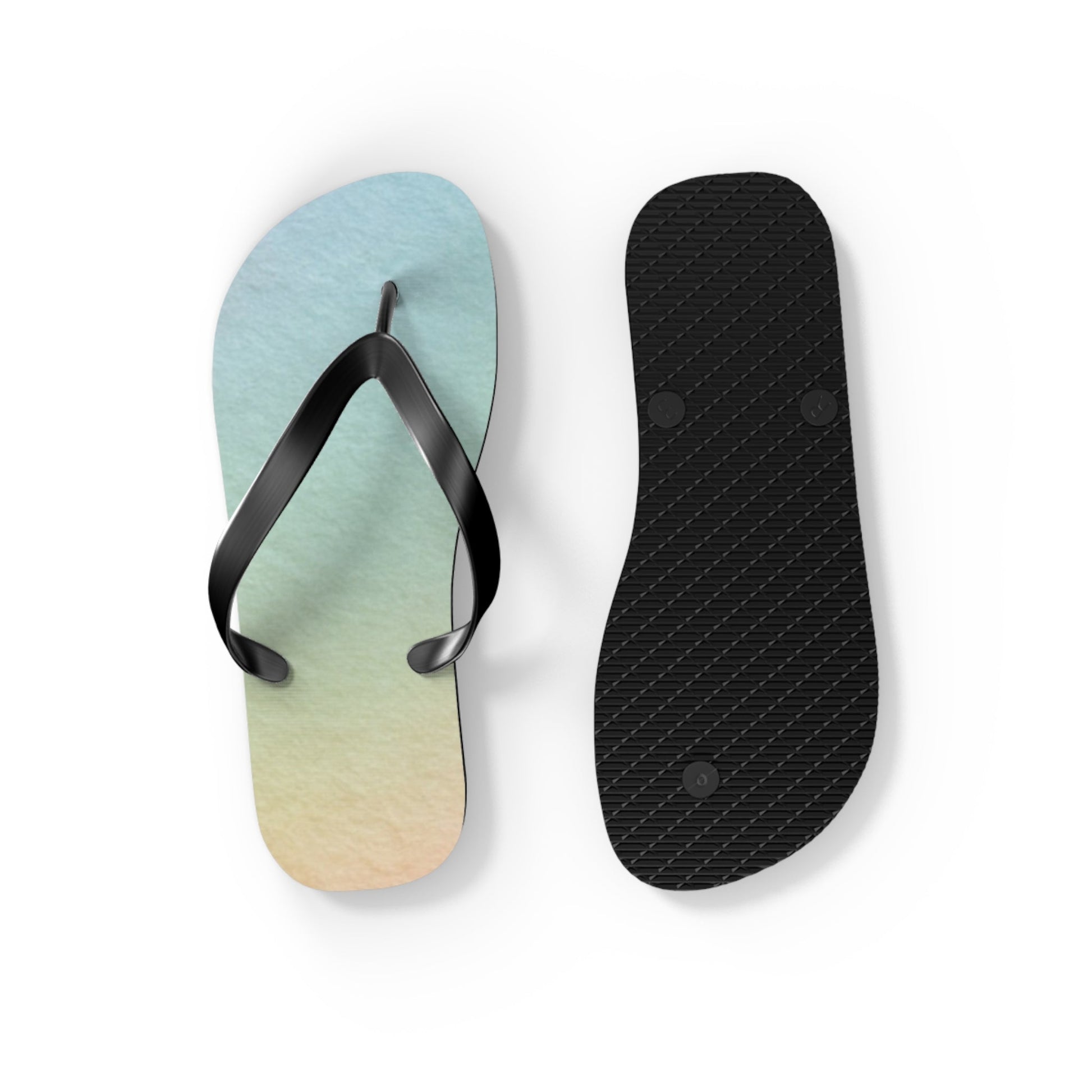 Colorful Gradient Flip Flops, Artsulli - Art is Long, Life is Short, Shoes, , , , , , , 