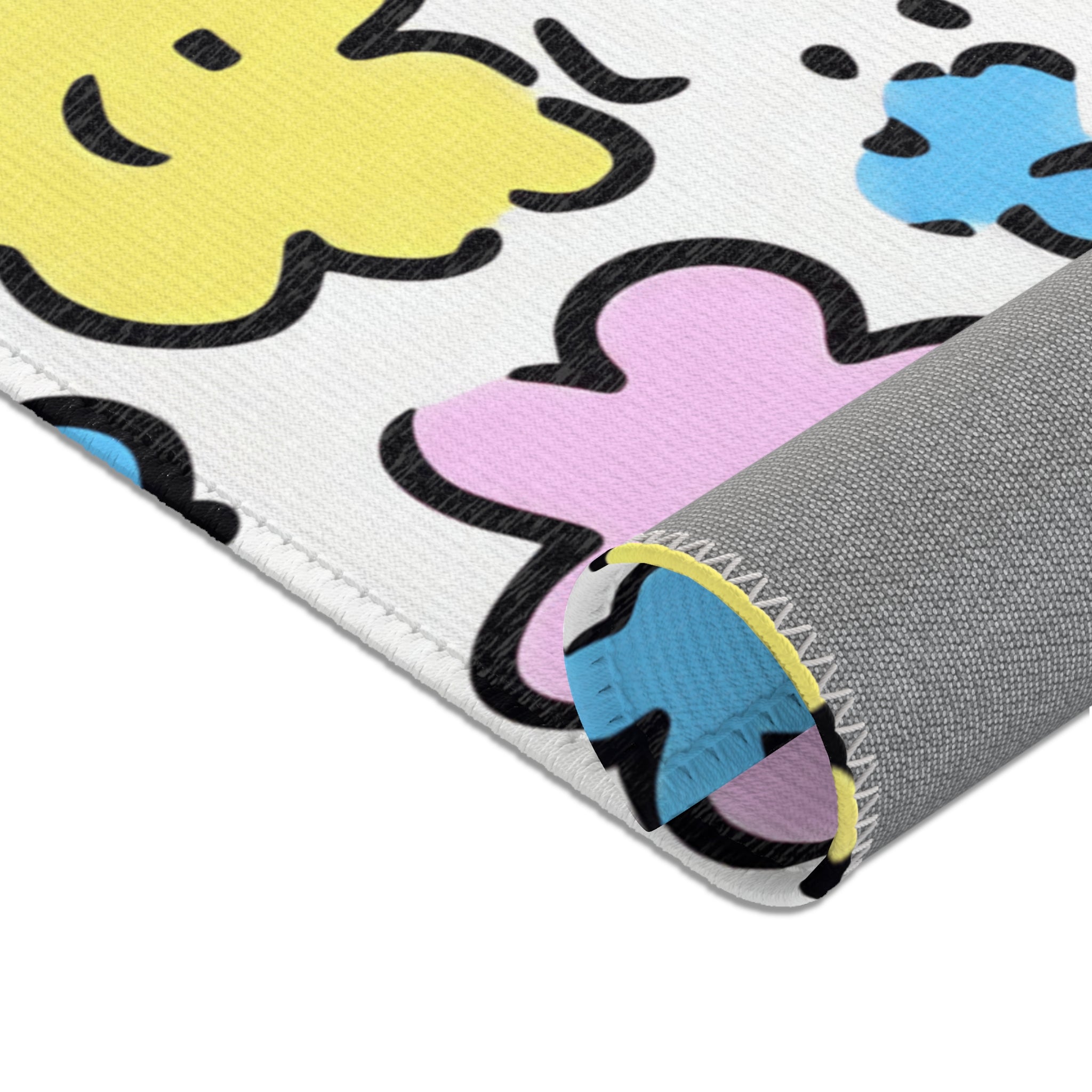 Colorful Hand-Drawn Floral Area Rug, Artsulli - Art is Long, Life is Short, Home Decor, , , , , , , 