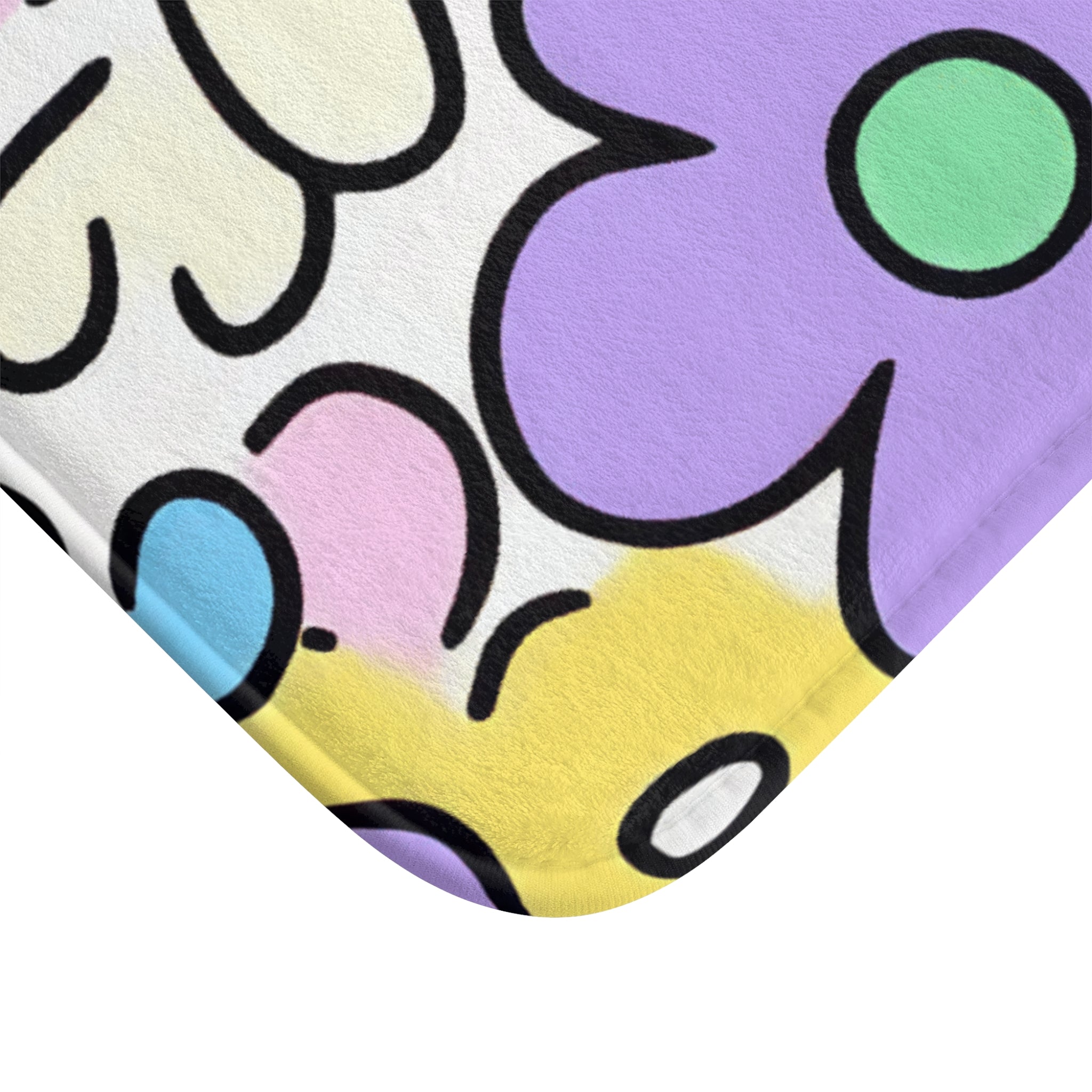 Printify Colorful Hand Drawn Floral Bath Mat 2025