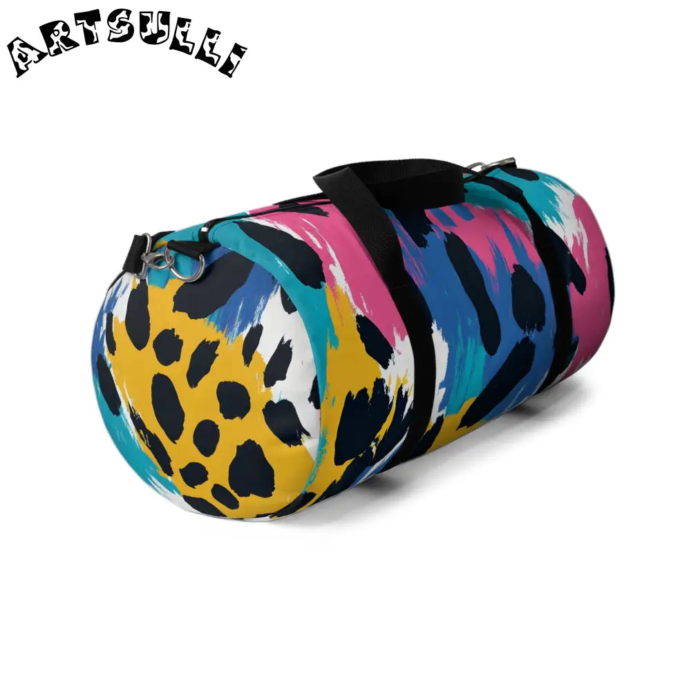 JAKKOUTTHEBXX Colorful Leopard Durable Duffel Bag 2025