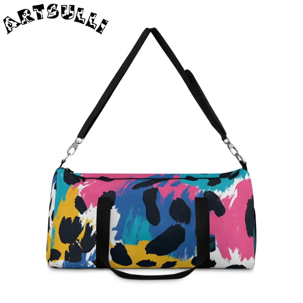 JAKKOUTTHEBXX Colorful Leopard Durable Duffel Bag 2025