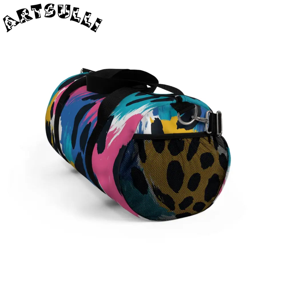JAKKOUTTHEBXX Colorful Leopard Durable Duffel Bag 2025