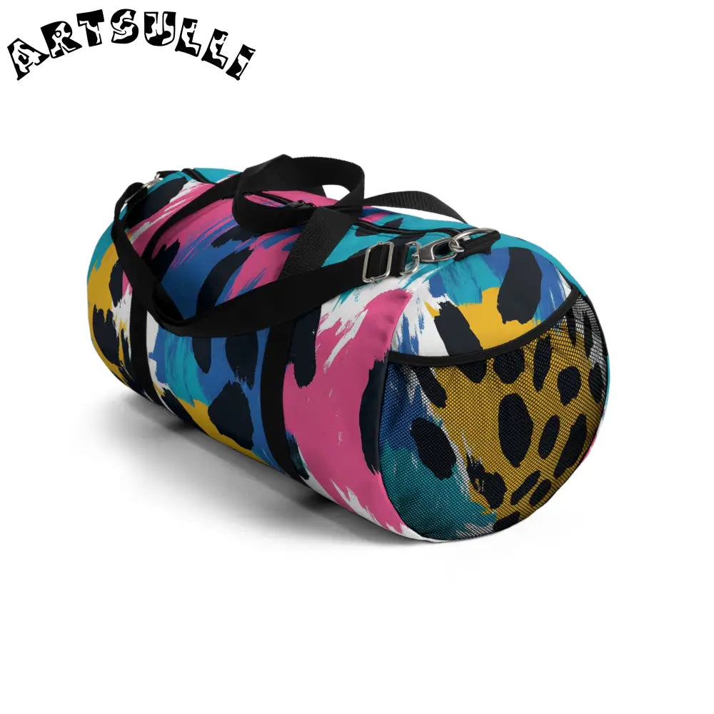 JAKKOUTTHEBXX Colorful Leopard Durable Duffel Bag 2025