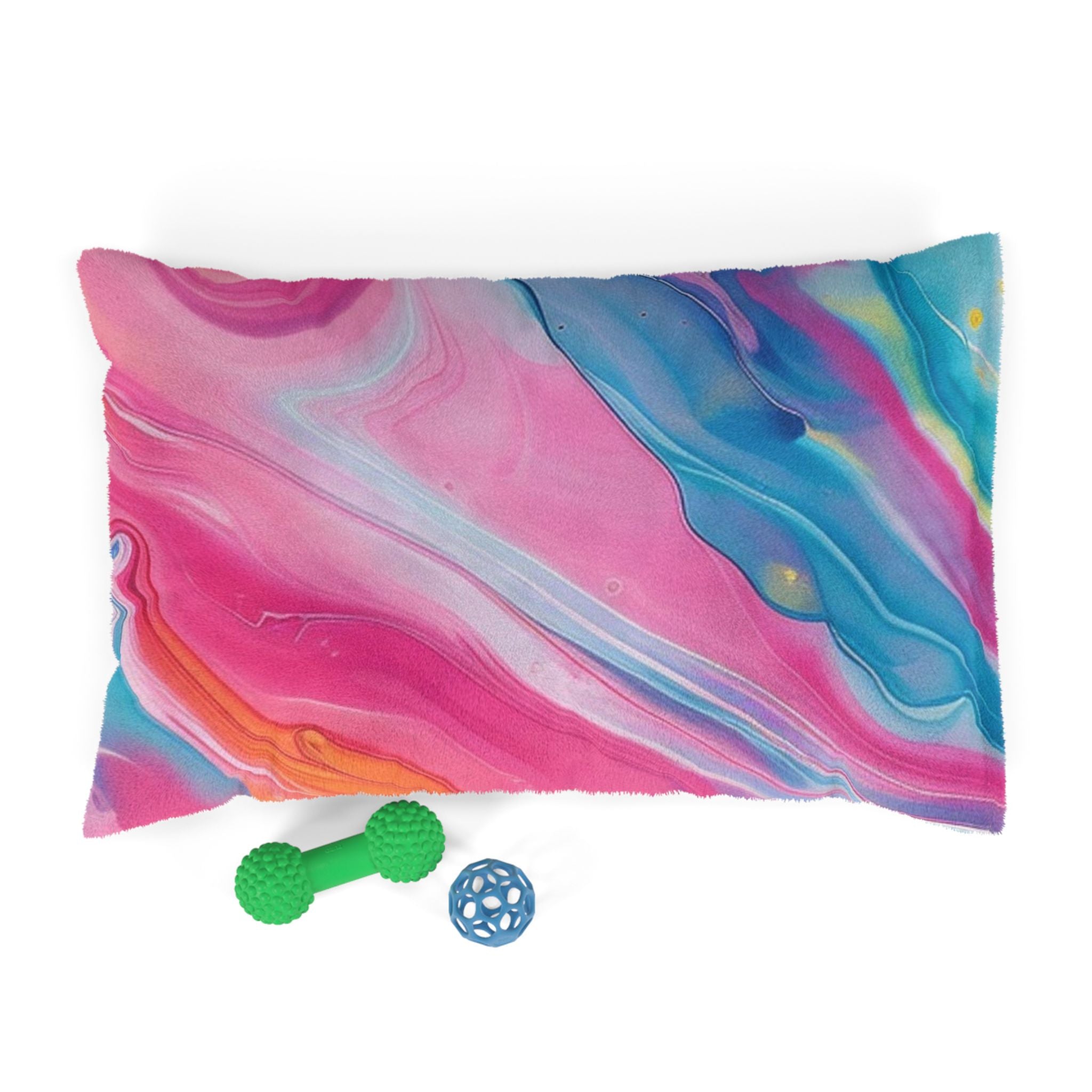Printify Colorful Marble Fleece Pet Bed 2025