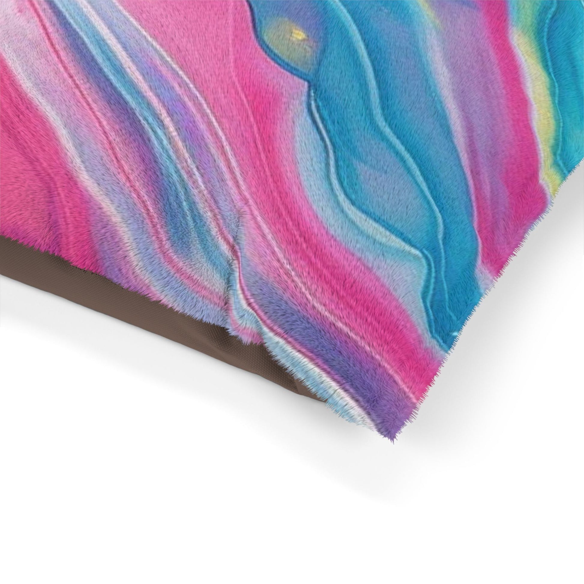 Printify Colorful Marble Fleece Pet Bed 2025