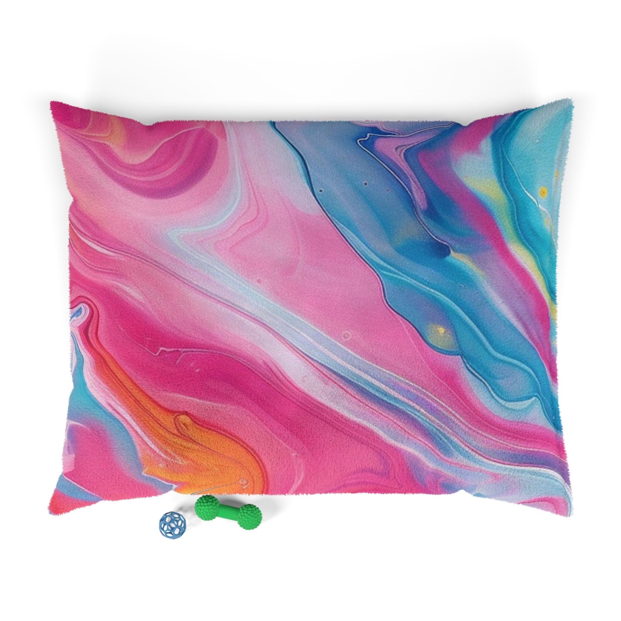 Printify Colorful Marble Fleece Pet Bed 2025
