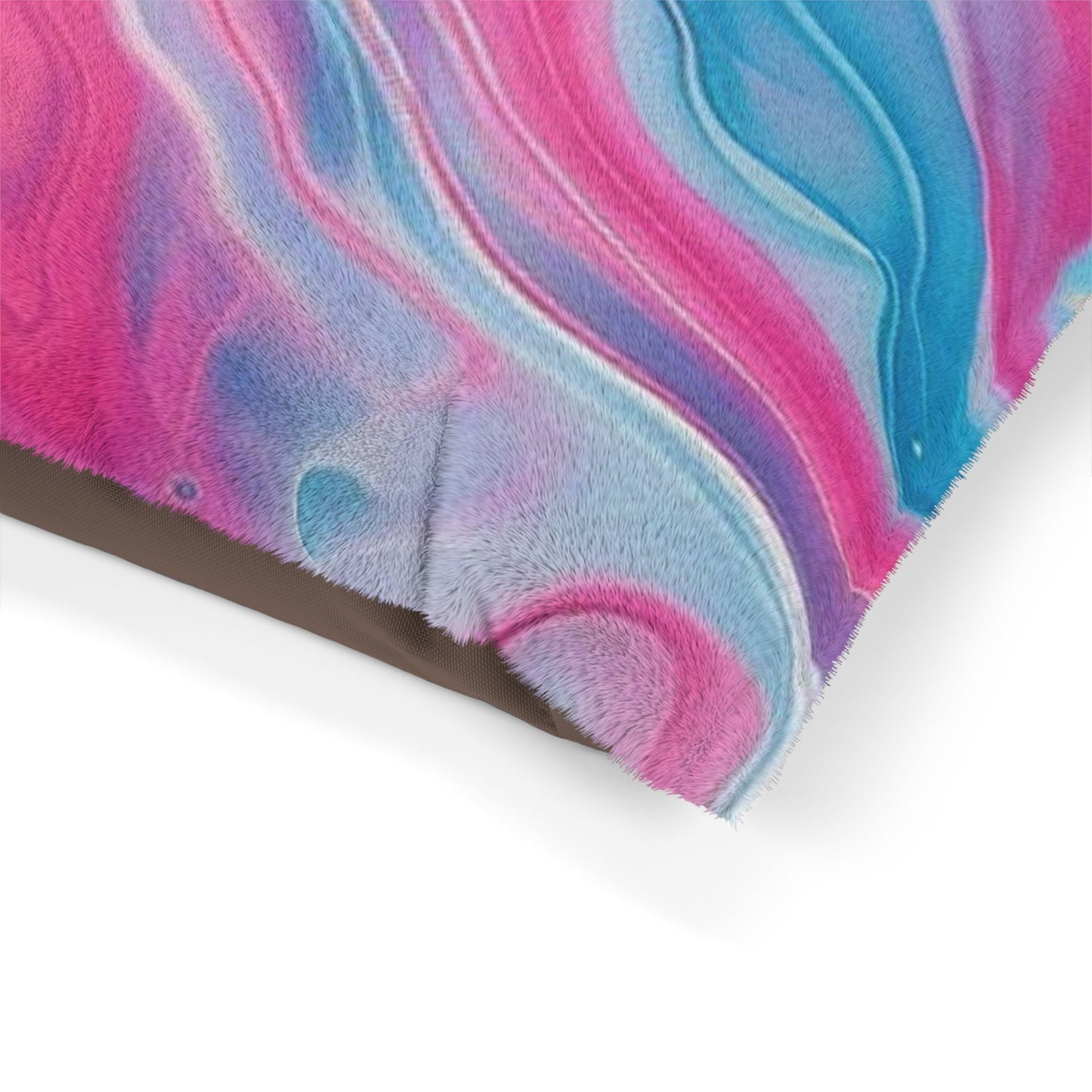 Printify Colorful Marble Fleece Pet Bed 2025
