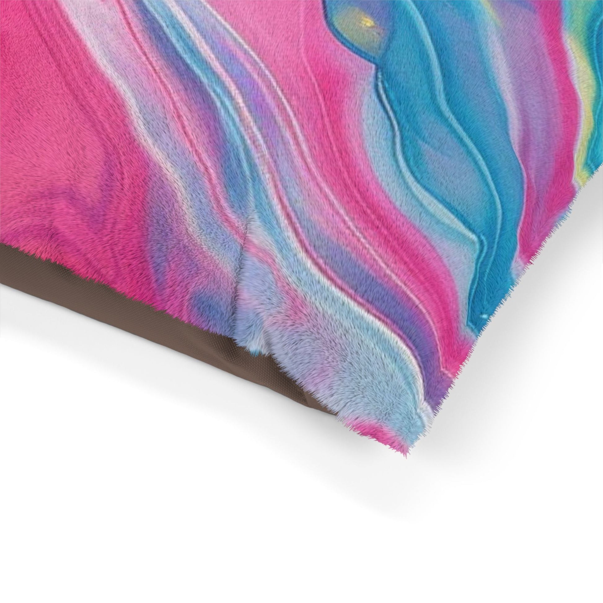 Printify Colorful Marble Fleece Pet Bed 2025