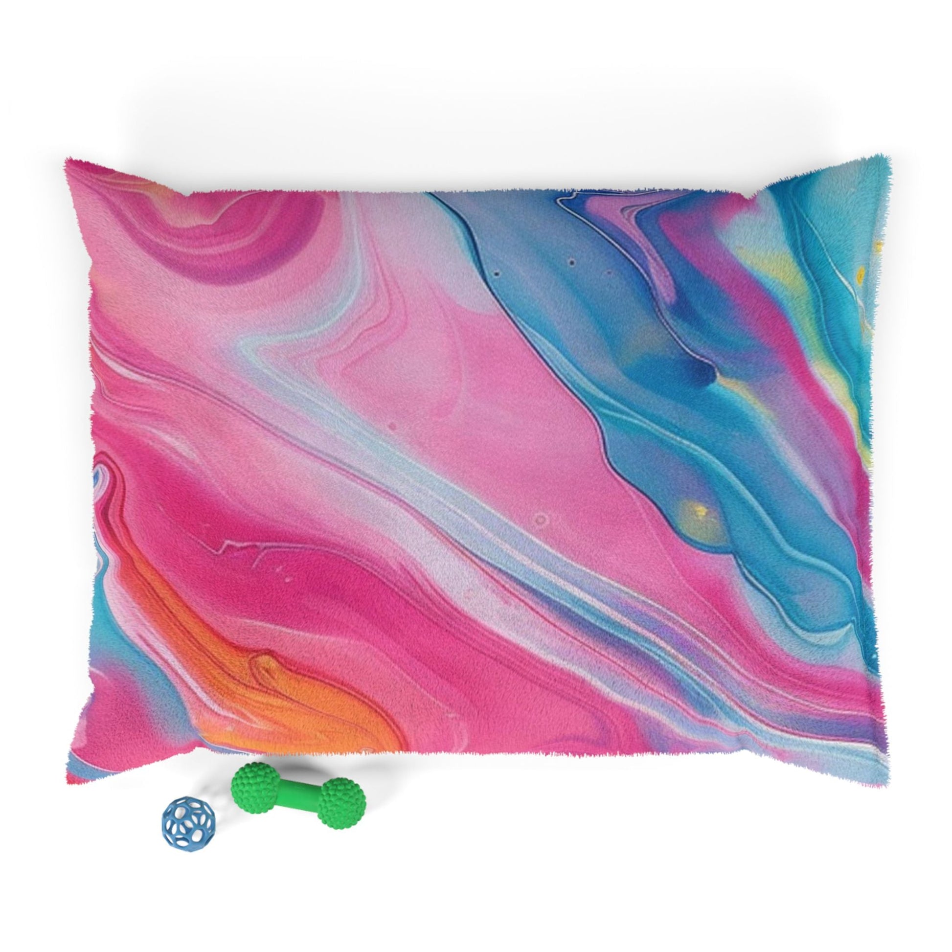 Printify Colorful Marble Fleece Pet Bed 2025