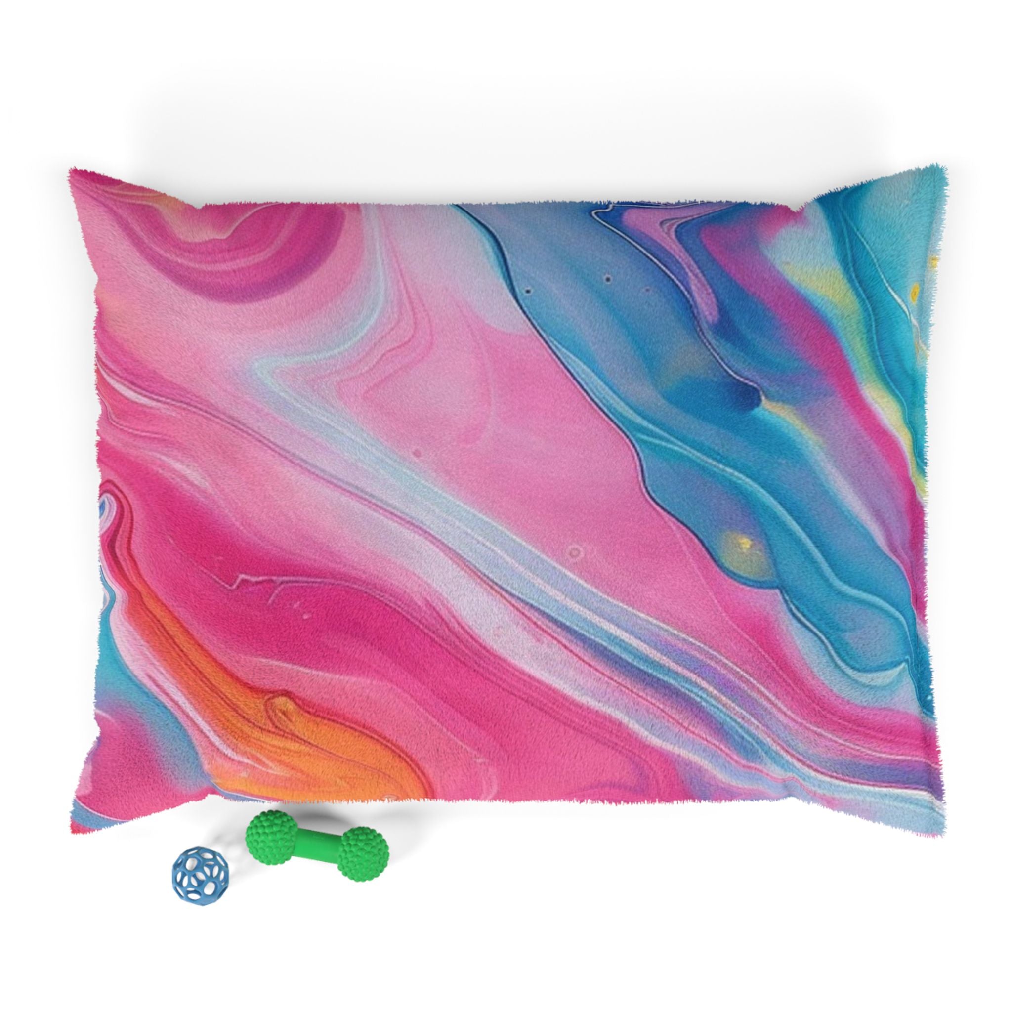 Printify Colorful Marble Fleece Pet Bed 2025