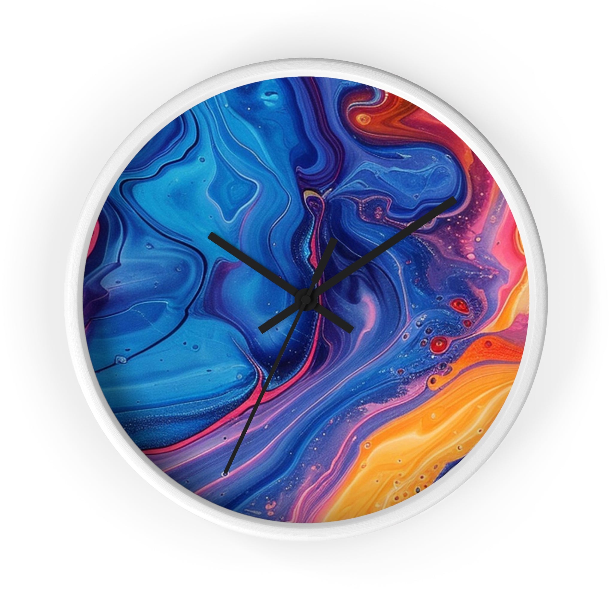 Printify Colorful Marbled Abstract Wall Clock 2025