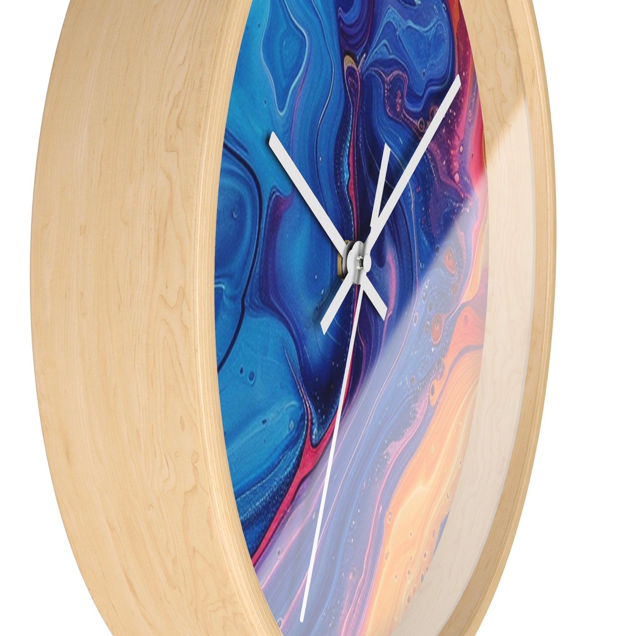 Colorful Marbled Abstract Wall Clock, Artsulli - Art is Long, Life is Short, Home Decor, , , , , , , 